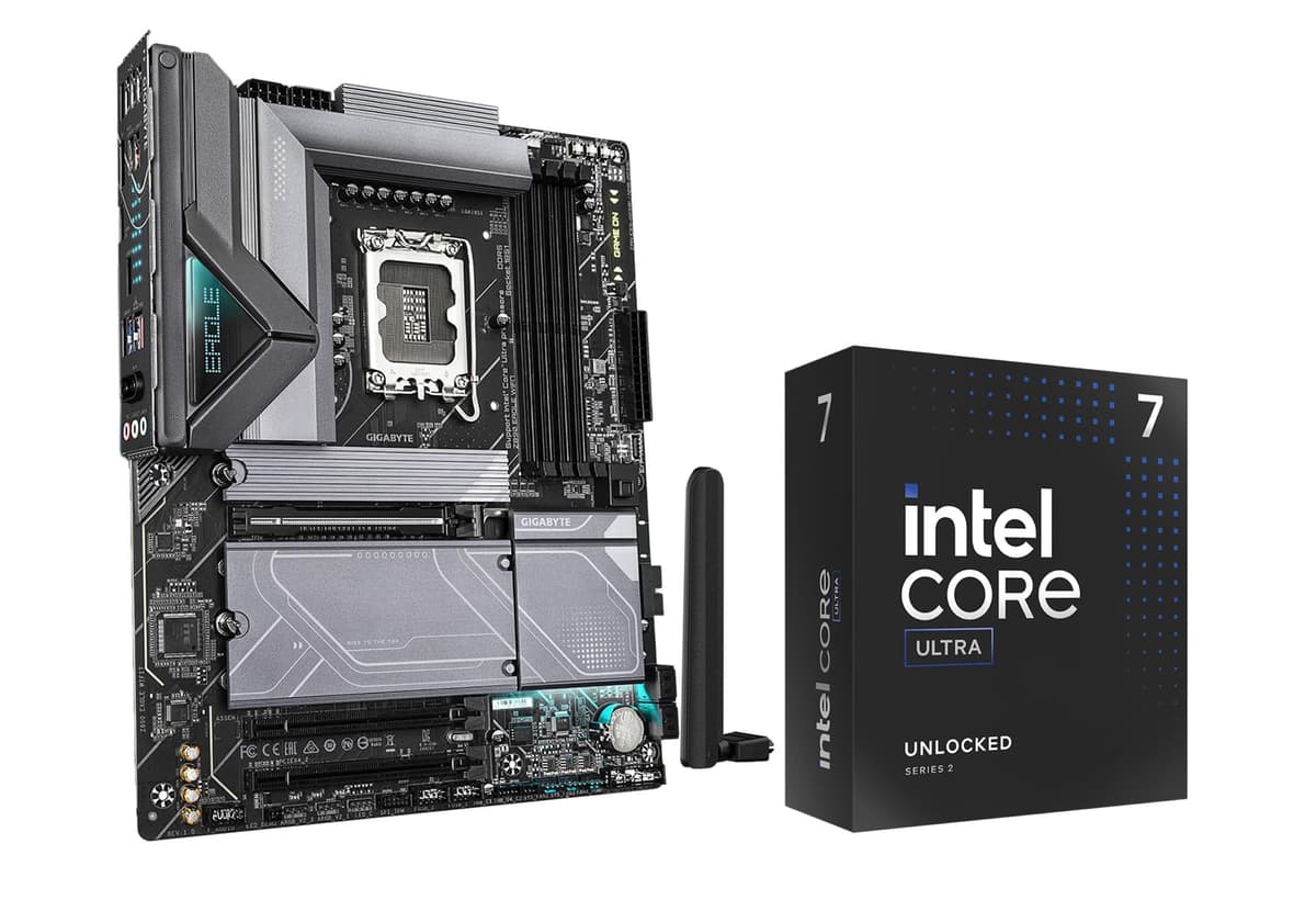 COMBO MICRO CENTER CPU y Placa Madre - Procesador de Escritorio Intel Ultra 7 265K 20 núcleos (8 P-cores + 12 E-cores) con Placa Madre Gigabyte Z890 Eagle WIFI7 BX265KZ890EAGLEWIFI7