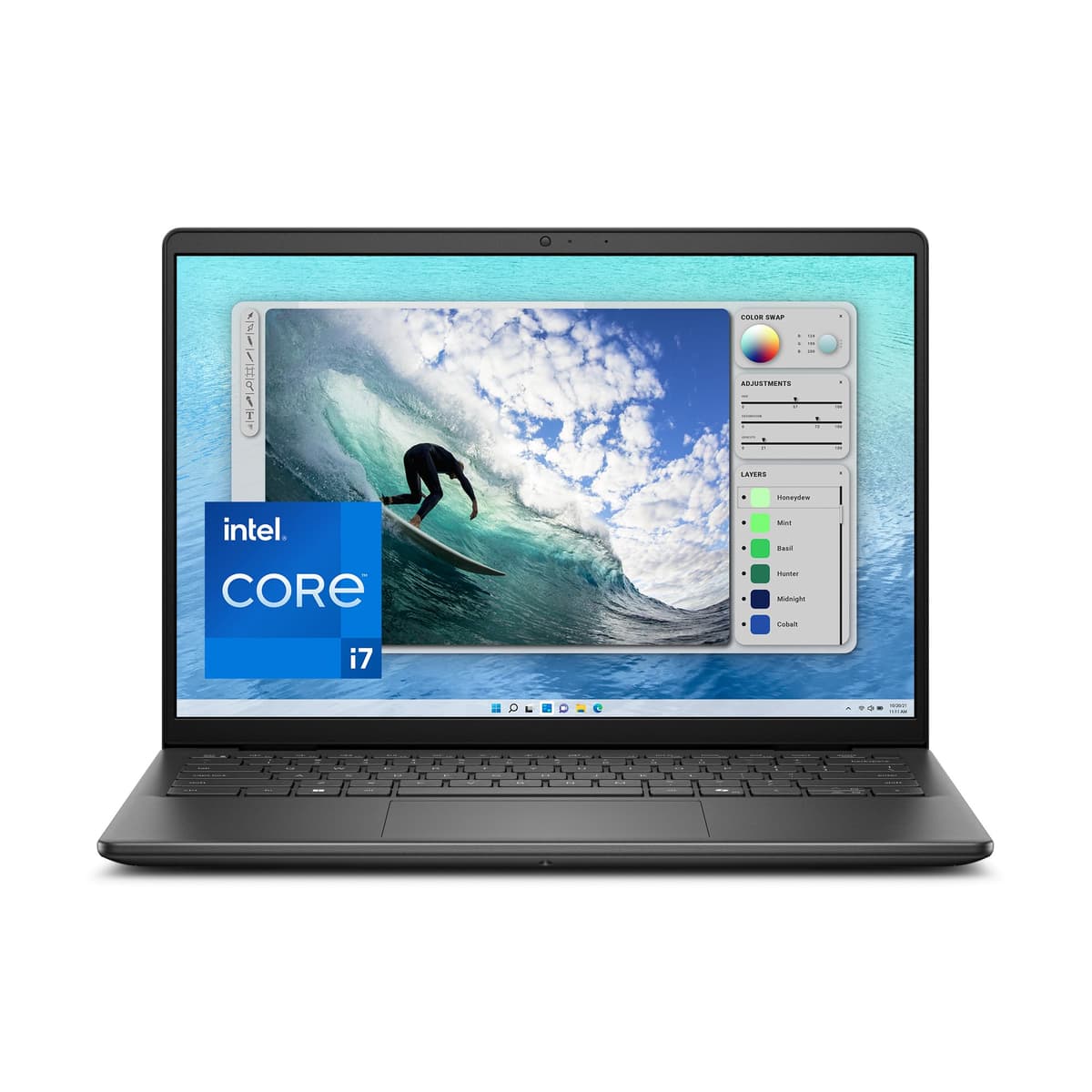 Dell Inspiron 5440 Portátil - Pantalla 14.0" 16:10 FHD+ (1920 x 1200), Procesador Intel Core 7-150U, 16GB RAM DDR5, 1TB SSD, Gráficos Intel, Windows 11 Home, Servicio en Sitio - Negro Carbón T8RJF