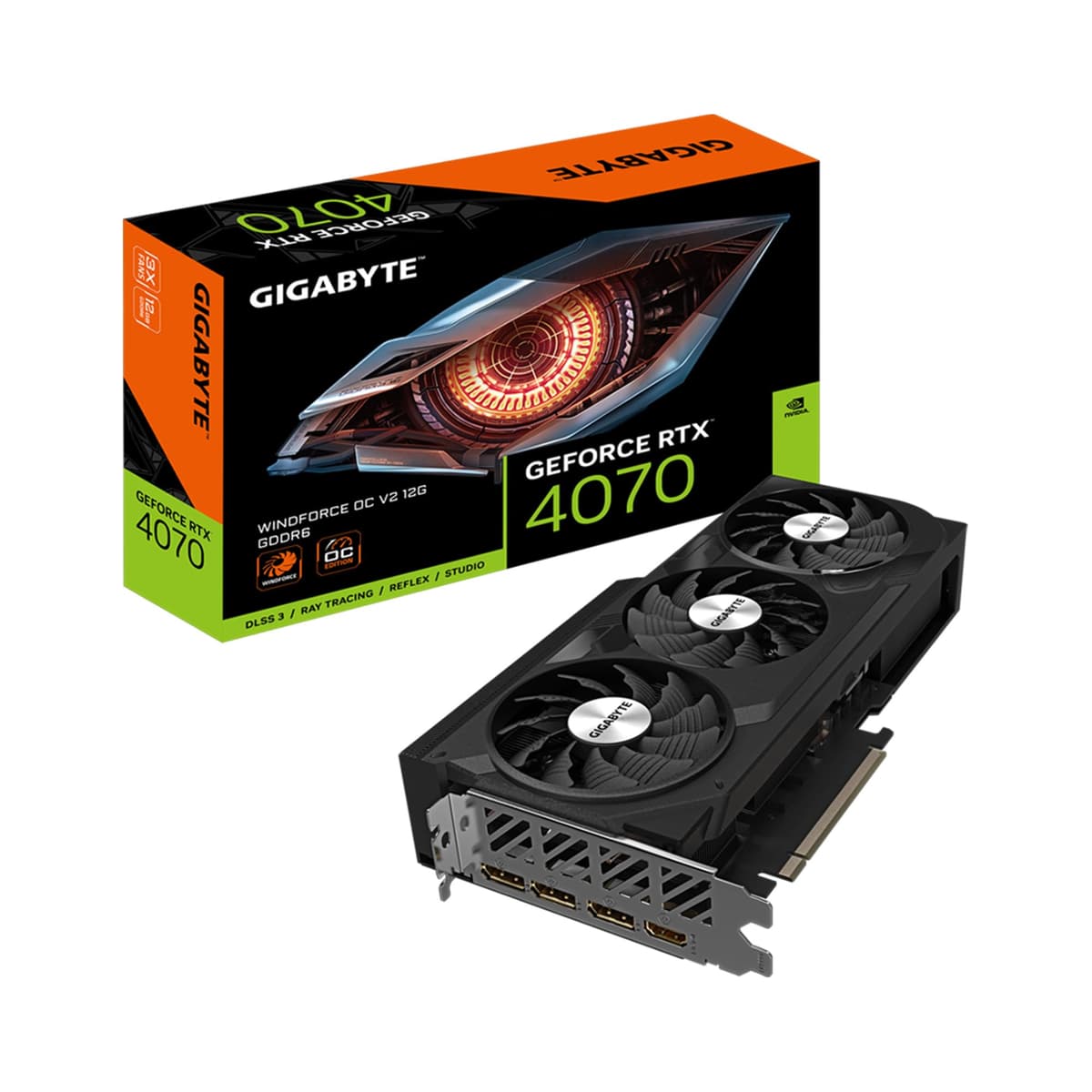 GIGABYTE GeForce RTX 4070 WINDFORCE OC V2 12G tarjeta gráfica 12GB GV-N4070WF3OCV2-12GD
