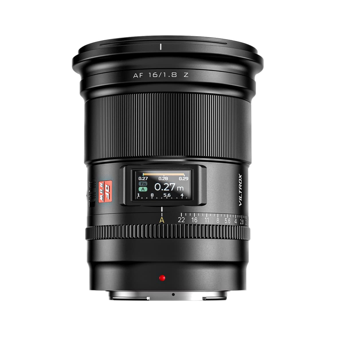 VILTROX AF 16 mm f/1.8 Objetivo Full Frame para Nikon Z, objetivo con autofoco y pantalla LCD integrada compatible con cámaras con montura Nikon Z Zfc Z50 Z5 Z6 Z7 Z8 Z9 Z7 Mark II (16/1.8 Z) AF 27mm F2.8-White