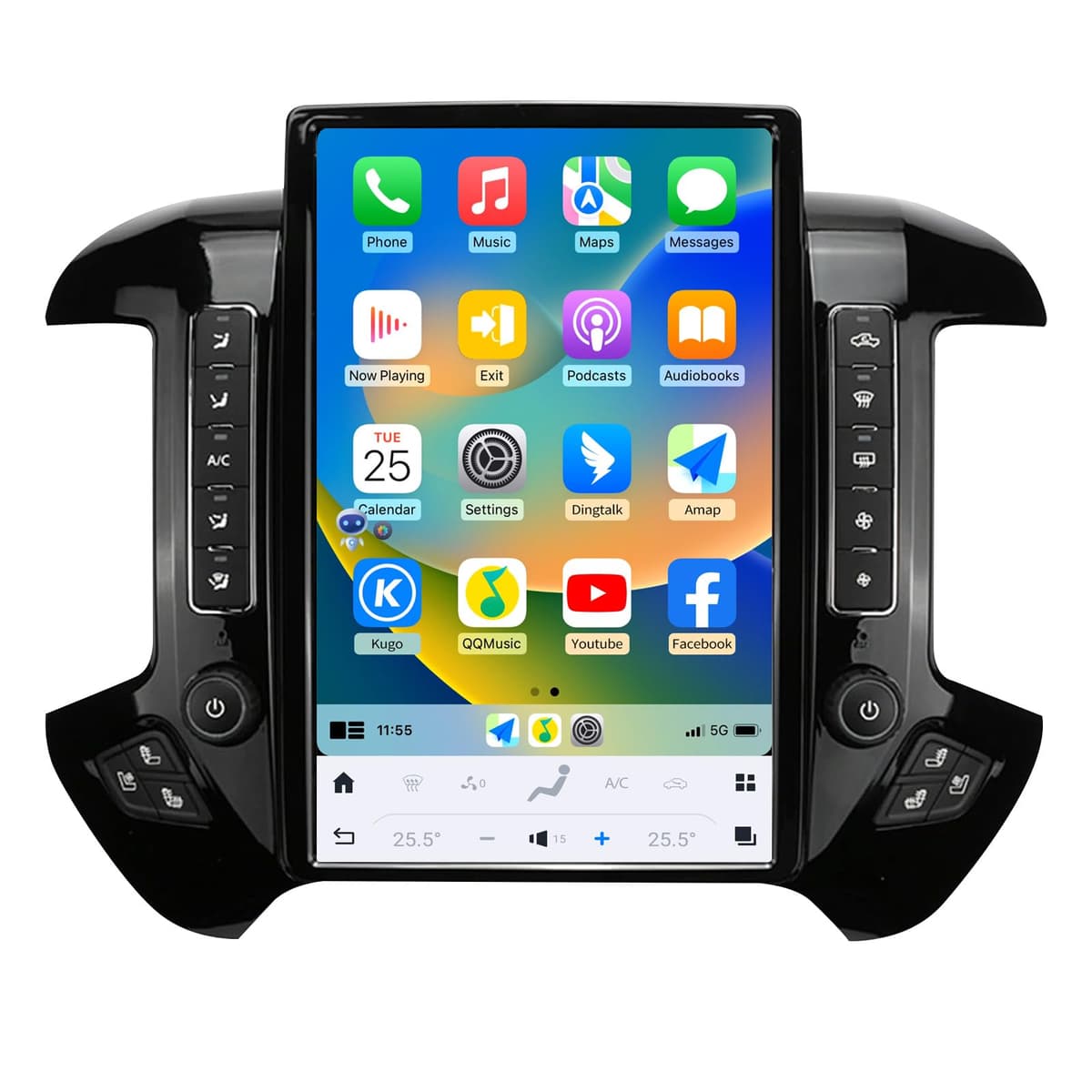 KiriNavi Radio Android 14.4" para Chevrolet Silverado / GMC Sierra 2014-2019, CarPlay/Android Auto, GPS, WiFi, BT