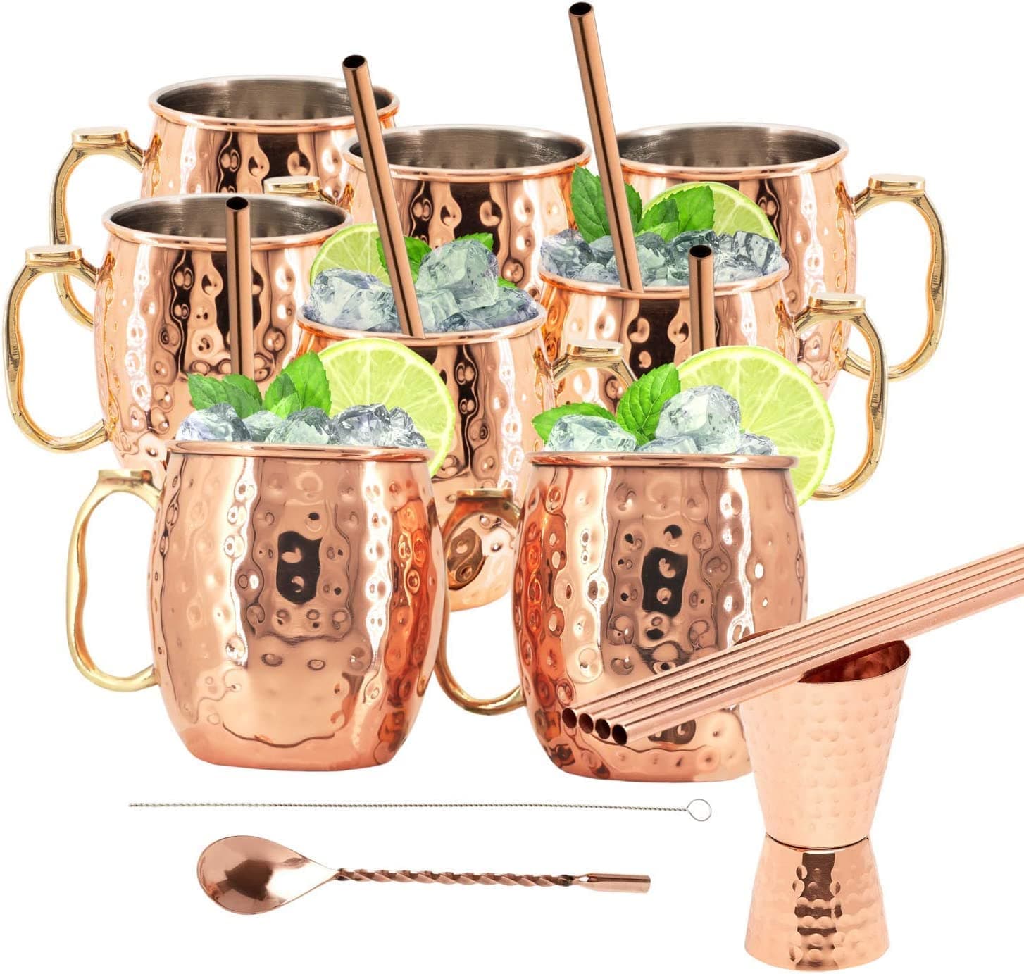 Kitchen Science Juego de 96 Tazas Moscow Mule Acero Inoxidable Forro Interior KS-SS-2