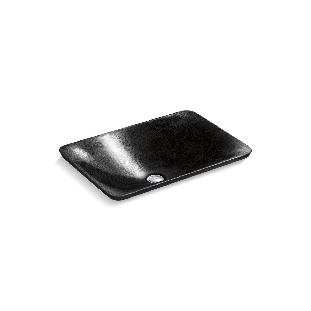 KOHLER K-75749-FP2-7 Sartorial Paisley Carillon Rectangular Wading Pool Sink - Black