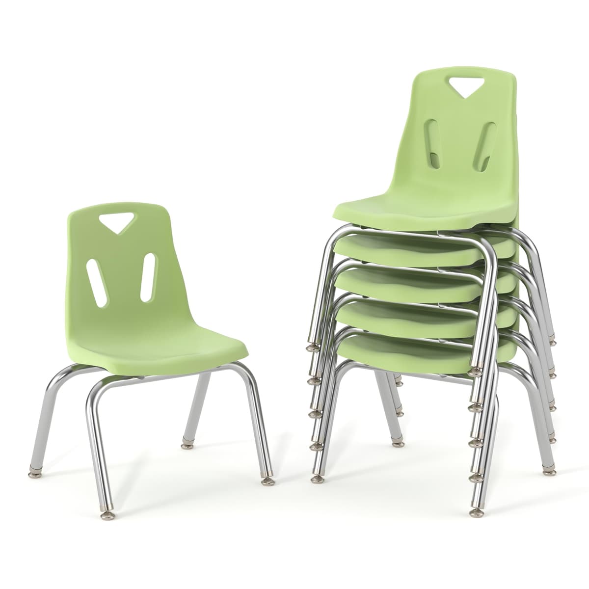 Jonti-Craft Berries 8142JC6130 Set de 6 Sillas Apilables 12" Altura, Key Lime