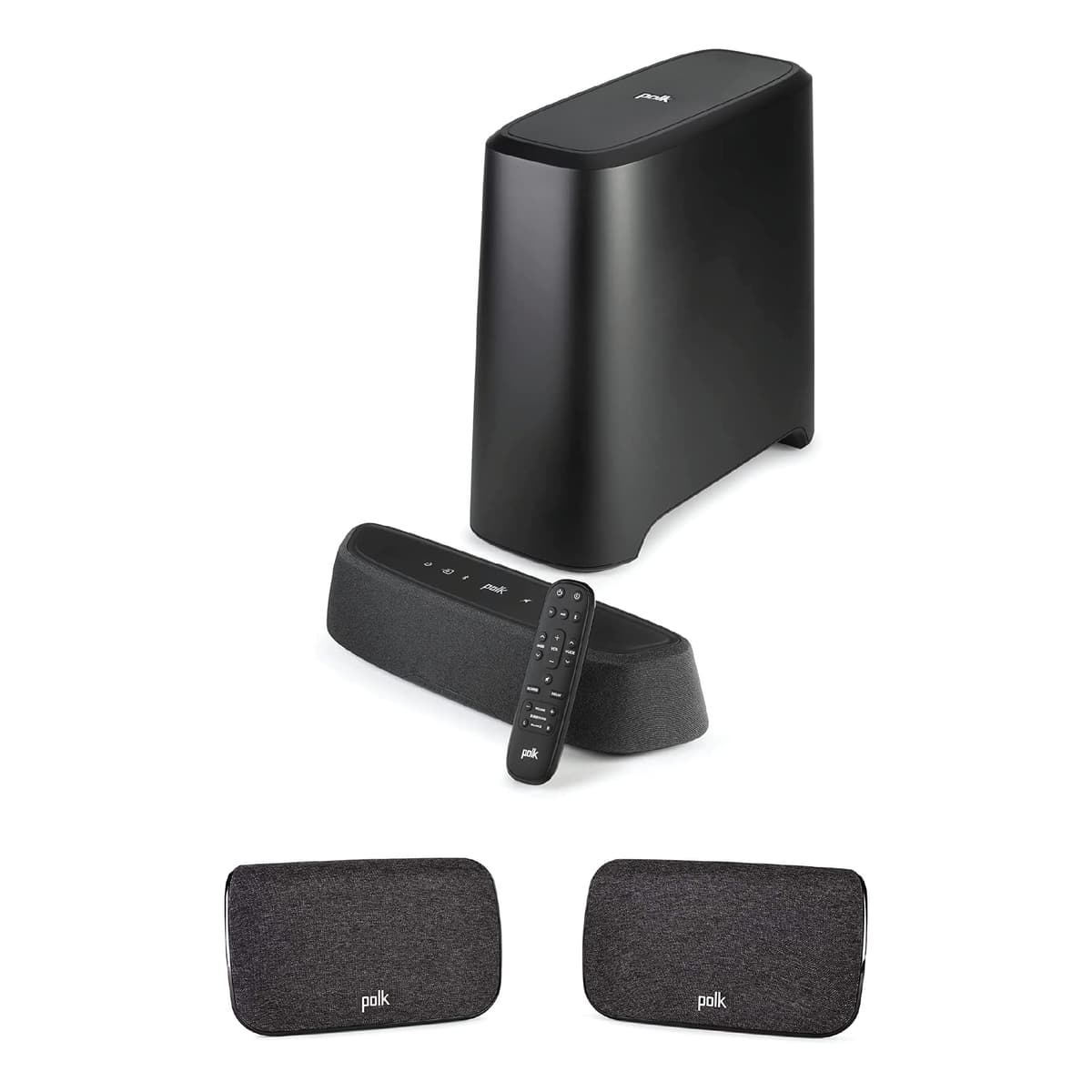 Polk Audio MagniFi Mini AX Sound Bar + Subwoofer inalámbrico y SR2 Surrounds (bundle)