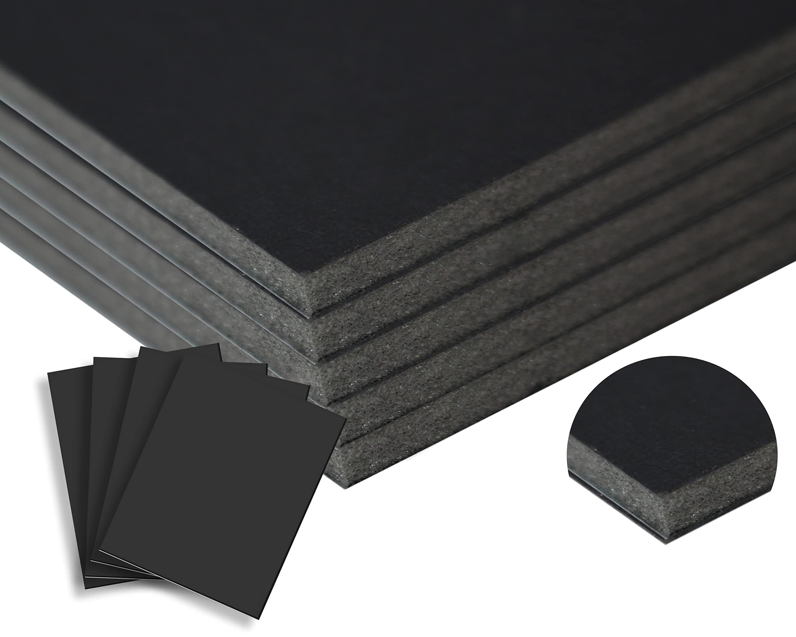 Generic 3/16" Black Double-Sided Foam Core Boards 24x30 - 50 Pack N3/16BF