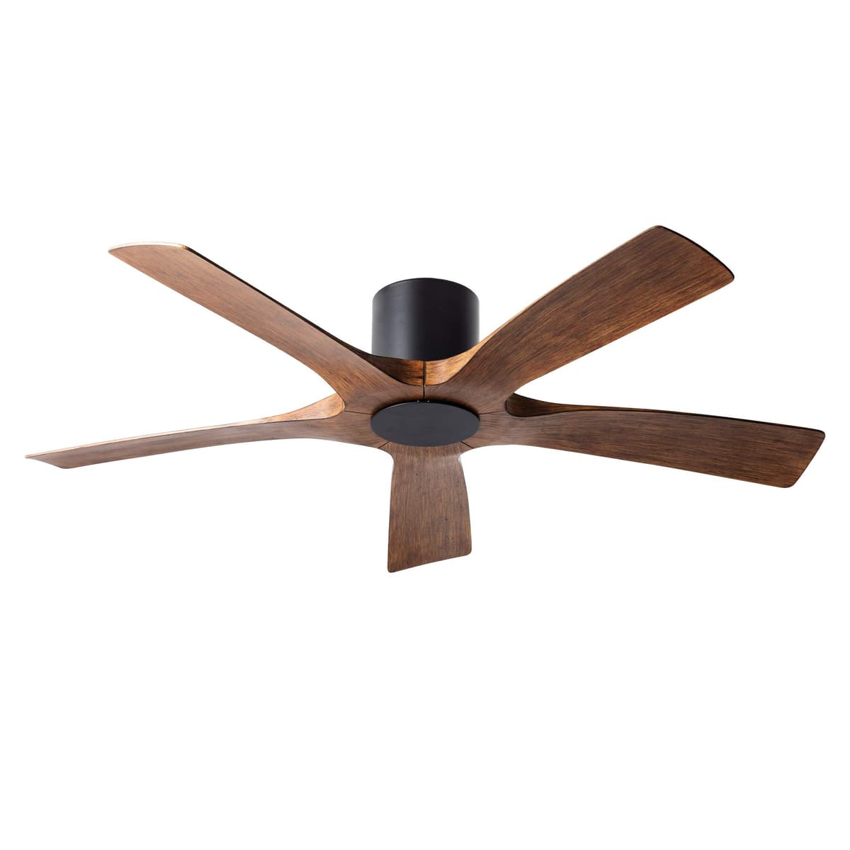 Modern Forms Aviator Ventilador de techo flush mount 54in 5 aspas Matte Koa con control remoto (luz vendida por separado) FH-W1811-5-MB/DK