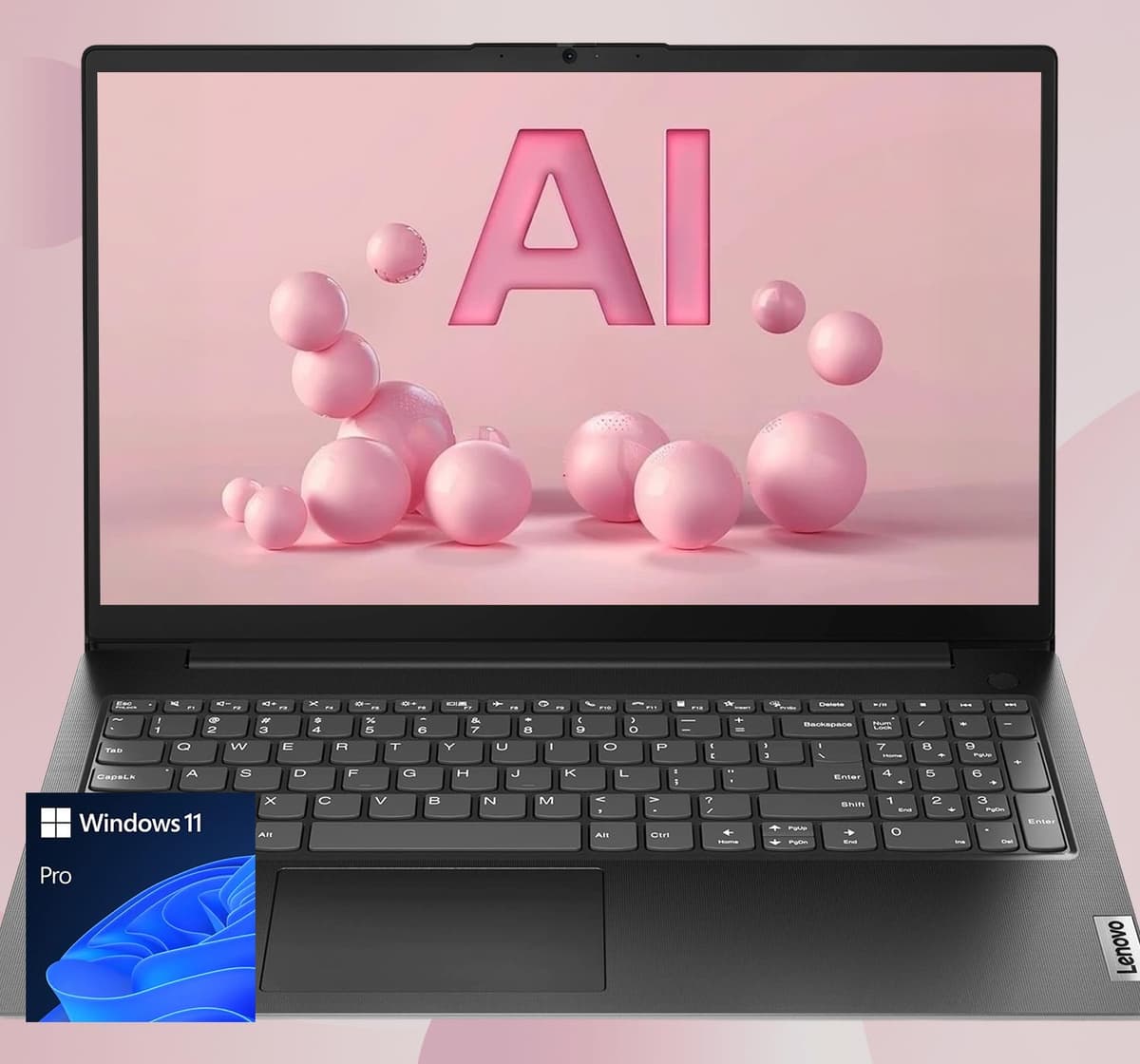 Lenovo V15 notebook empresarial con IA • Lista para Copilot • 32GB RAM • 1TB SSD PCIe • Pantalla 15.6" FHD con baja emisión de luz azul • Procesador Intel • HDMI • Batería de larga duración • Puerto Ethernet • Windows 11 Pro