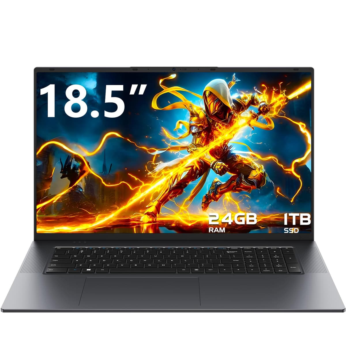 BWPED Laptop 18.5" | 24GB RAM + 1TB SSD | Core m3 3.4GHz | Batería 48Wh | 3xUSB | HDMI | RJ45 | Wi-Fi de doble banda | BT 5.0 | Gris espacial m3 8100Y