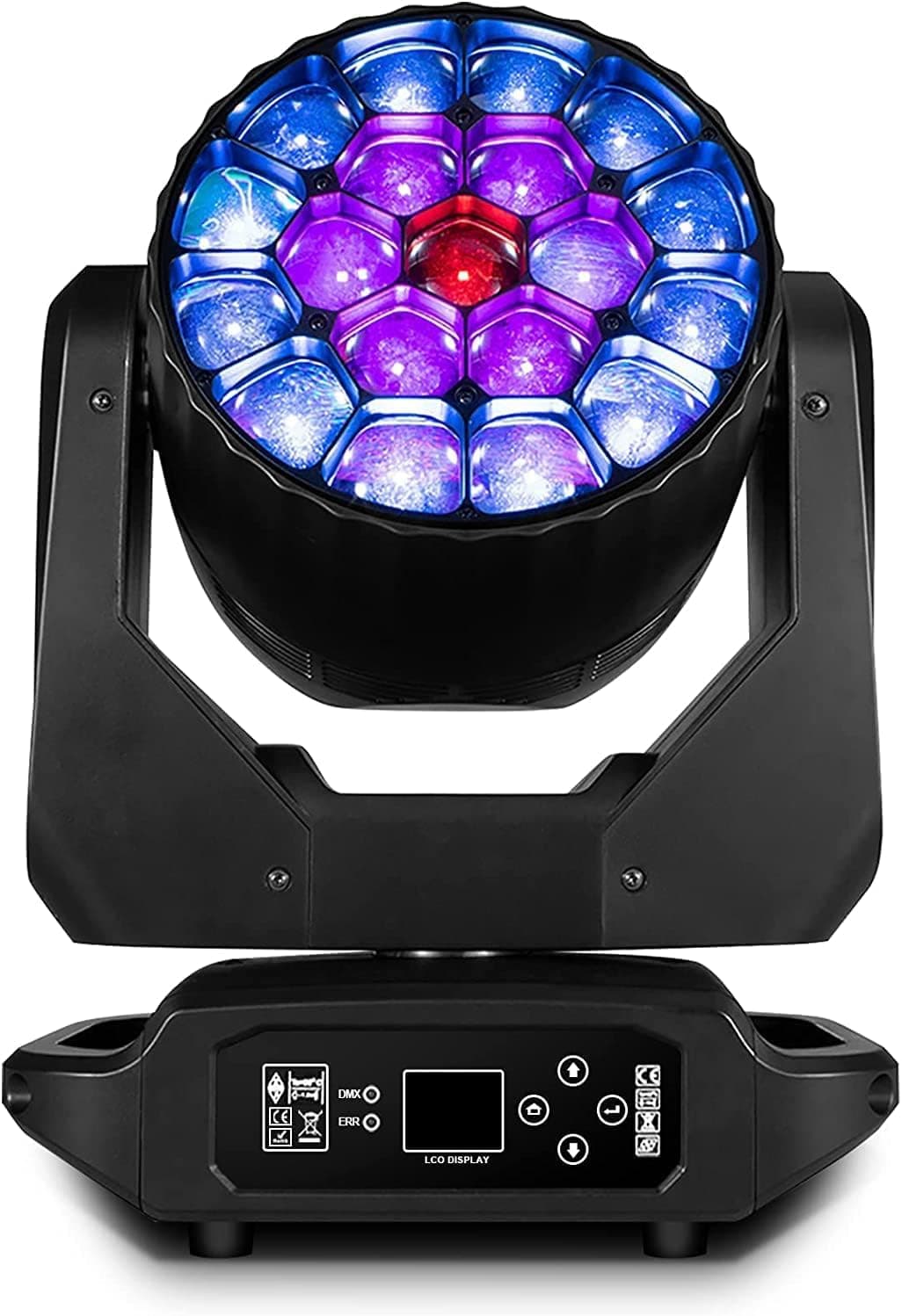 SHEHDS Moving Head 19x20W LED Beam/Wash/Zoom RGBW con DMX stage light