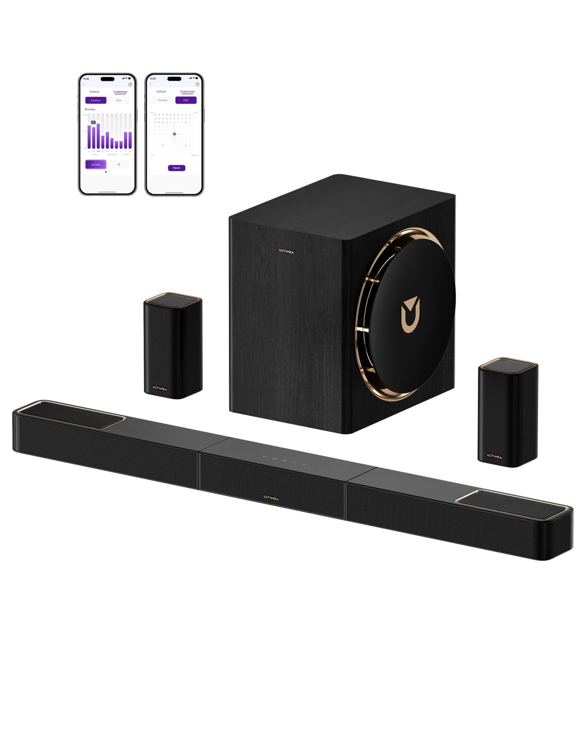ULTIMEA Skywave X60 Soundbar 7.1.4ch Dolby Atmos, 840W, subwoofer 8", GaN, 4K HDR passthrough U4421