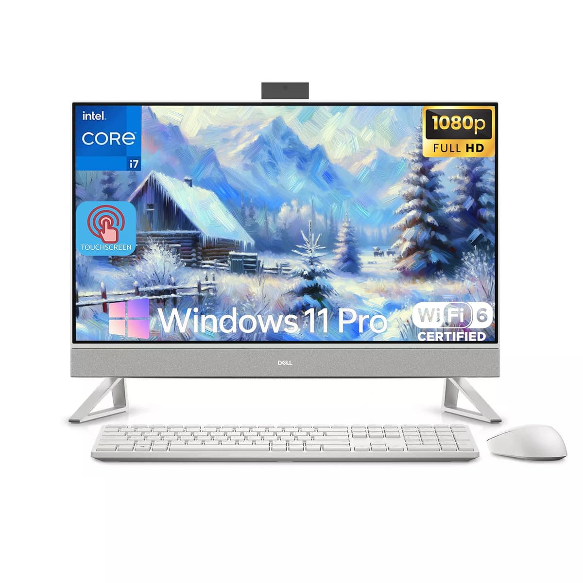 Computadora de Escritorio Todo-en-Uno Dell 27 - Pantalla Táctil IPS FHD de 27", CPU Intel 7-150U (hasta 5.4 GHz), 32 GB RAM, 1 TB SSD, Teclado y Mouse Inalámbricos, Wi-Fi 6E, Bluetooth, Windows 11 Pro optUAH16ZG