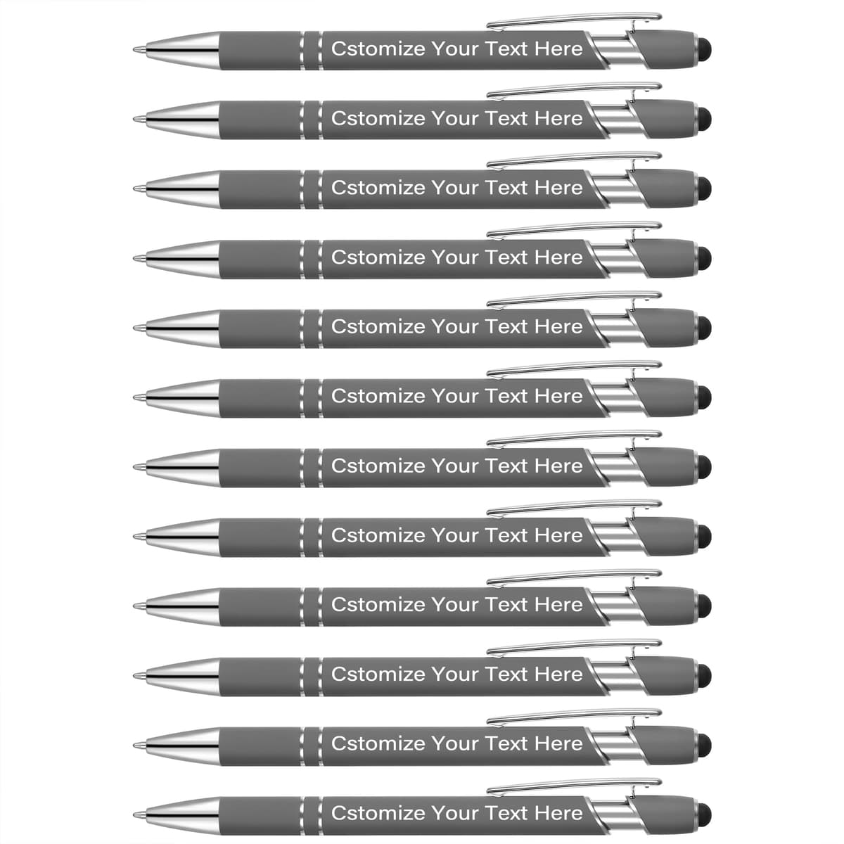Kingluu 300 bolígrafos personalizados con stylus, tinta negra, ideal para eventos y regalos YZBDZ001