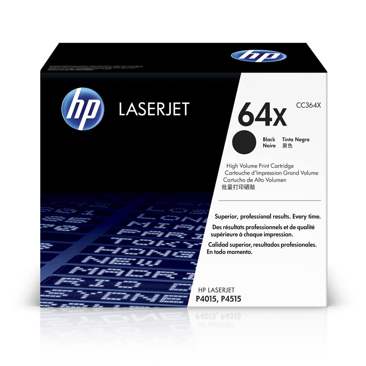 HP 64X Cartucho de Tóner Negro de Alta Capacidad | Compatible con LaserJet P4015, Serie P4515 | CC364X