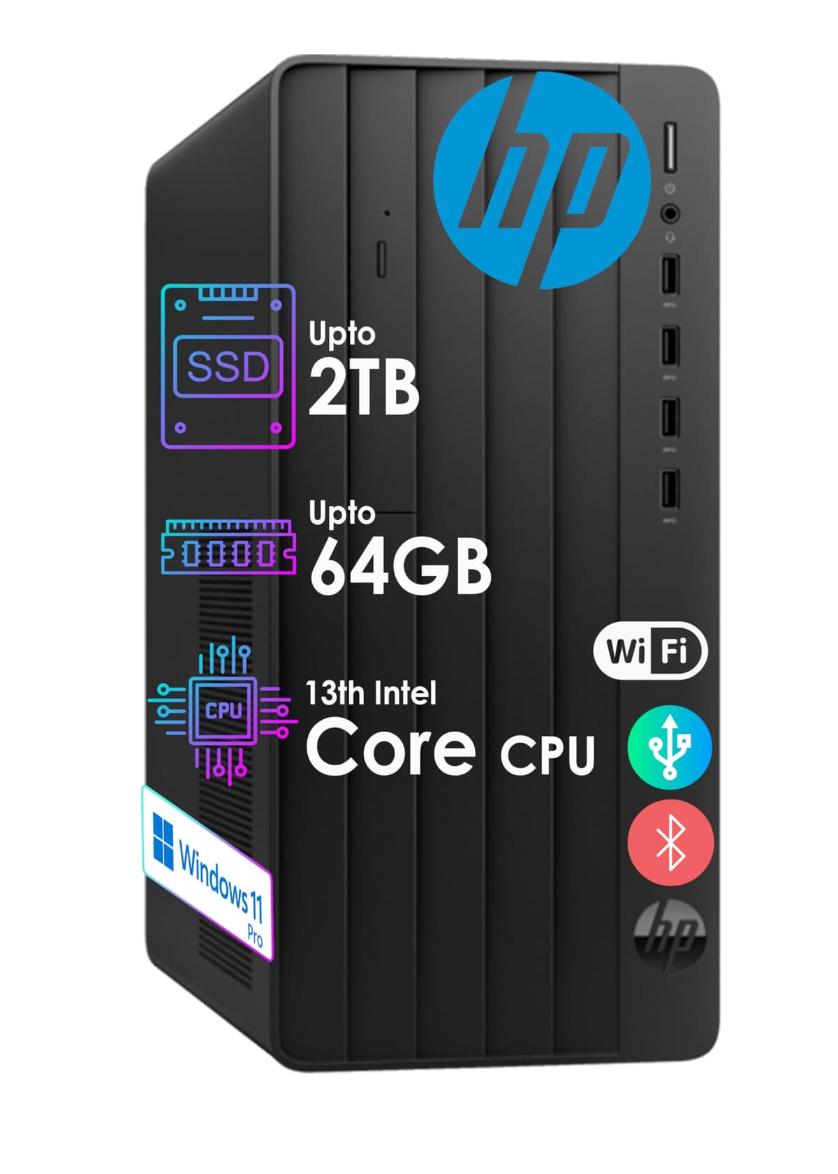 HP Desktop Tower Pro 290-i3 - Intel Core i3, 64GB RAM, 2TB, Windows 11 Pro, teclado y mouse