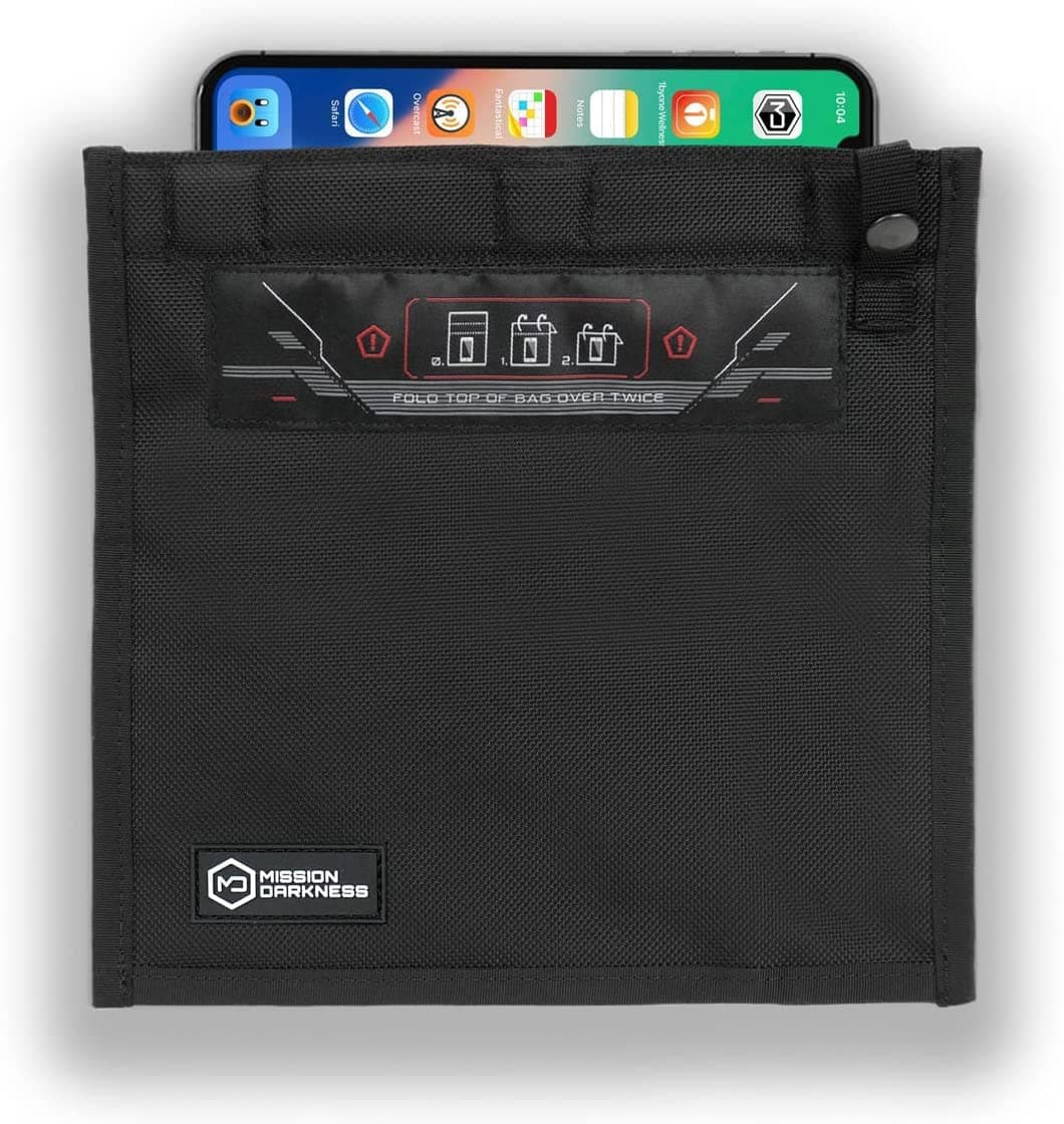 Mission Darkness NeoLok Non-window Faraday Bag for Phones (+ Secure Magnetic Closure) Device Shielding for Law Enforcement & Military, Data Security, Anti-hacking & Anti-tracking Assurance B07FQT97D1-1