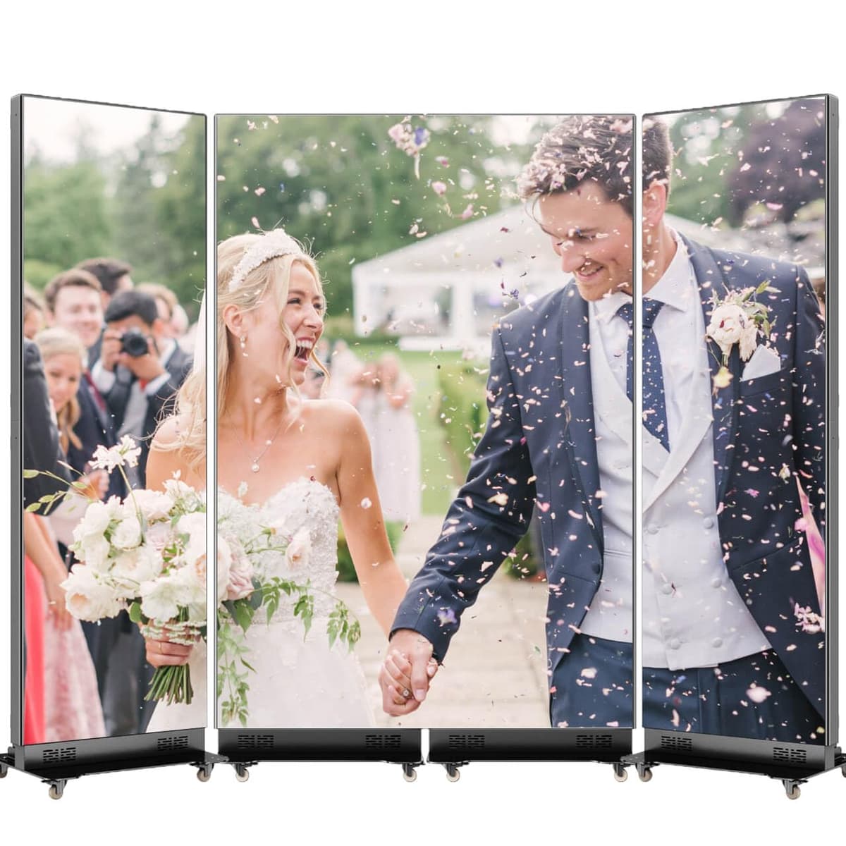 JPIYEIC Pantalla LED 80" P1.86 2-Pack Spliceable, Poster Foldable con APP, WiFi/USB/HDMI LPD80186-5
