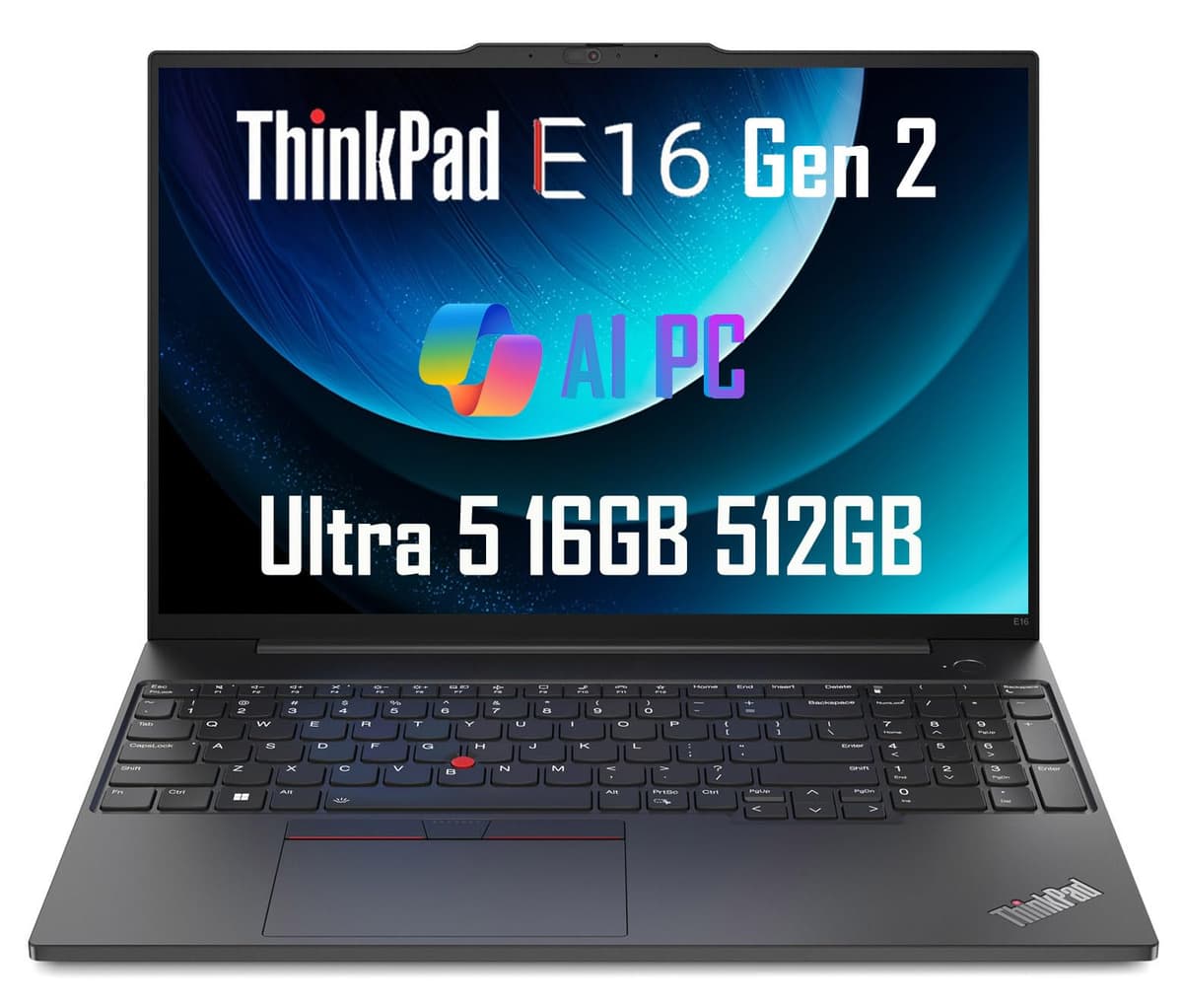 ist computers Lenovo ThinkPad E16 Gen 2 Business Laptop (16" FHD+ Anti-Glare, Intel Core Ultra 5 125U, 16GB DDR5, 512GB SSD, Fingerprint, Backlit, Win 11 Pro) 21MA