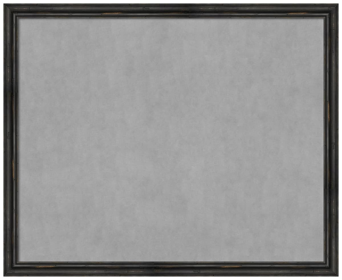 Amanti Art 43x35 Framed Magnetic Board Rustic Pine Black Narrow 28588198583