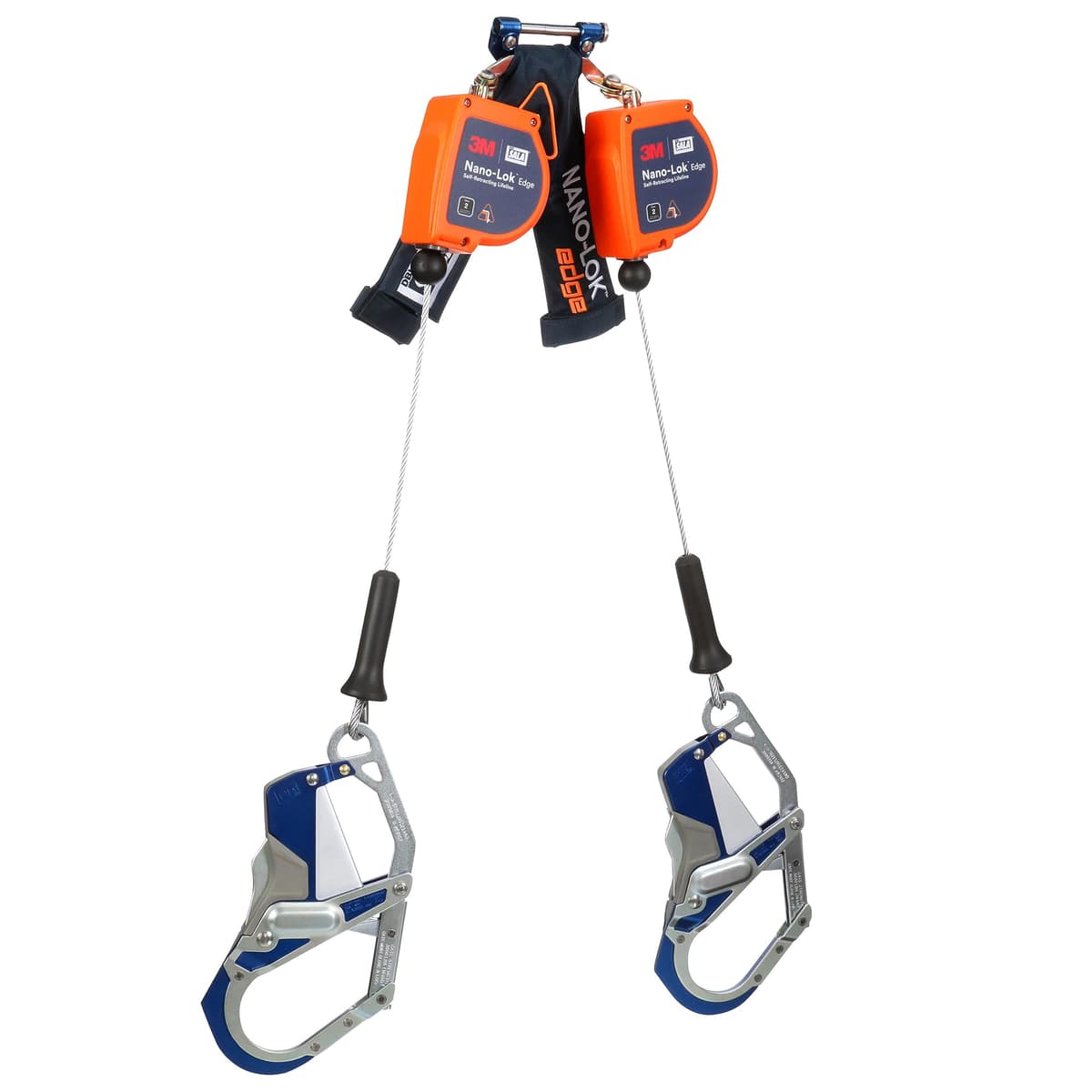 3M DBI-SALA Nano-Lok Edge SRL Twin-Leg 3500283, Cable, Hook Confort Aluminio, 7 ft, Clase 2 ANSI
