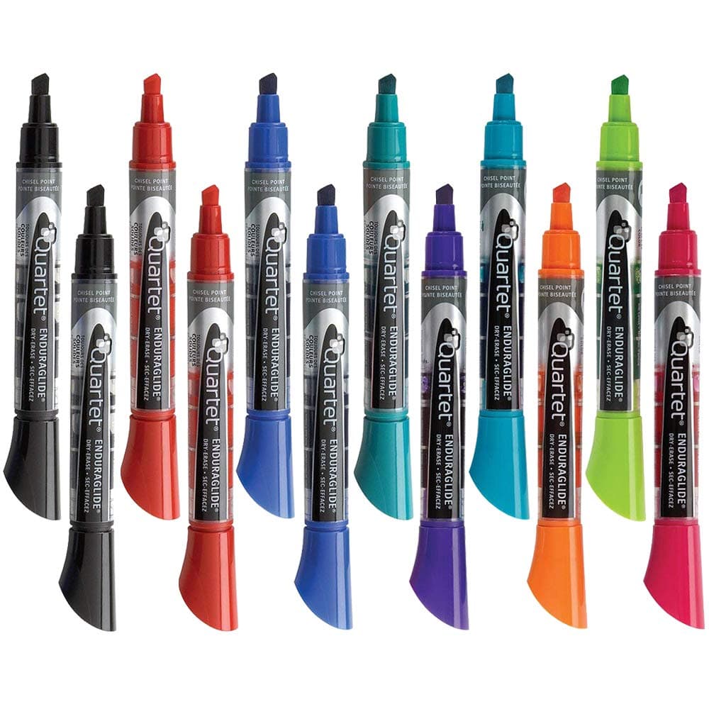 Quartet Marcadores borrables EnduraGlide punta cincel, surtidos, 12/pk (case 24 packs, 288 total) 5001-20MA-CS