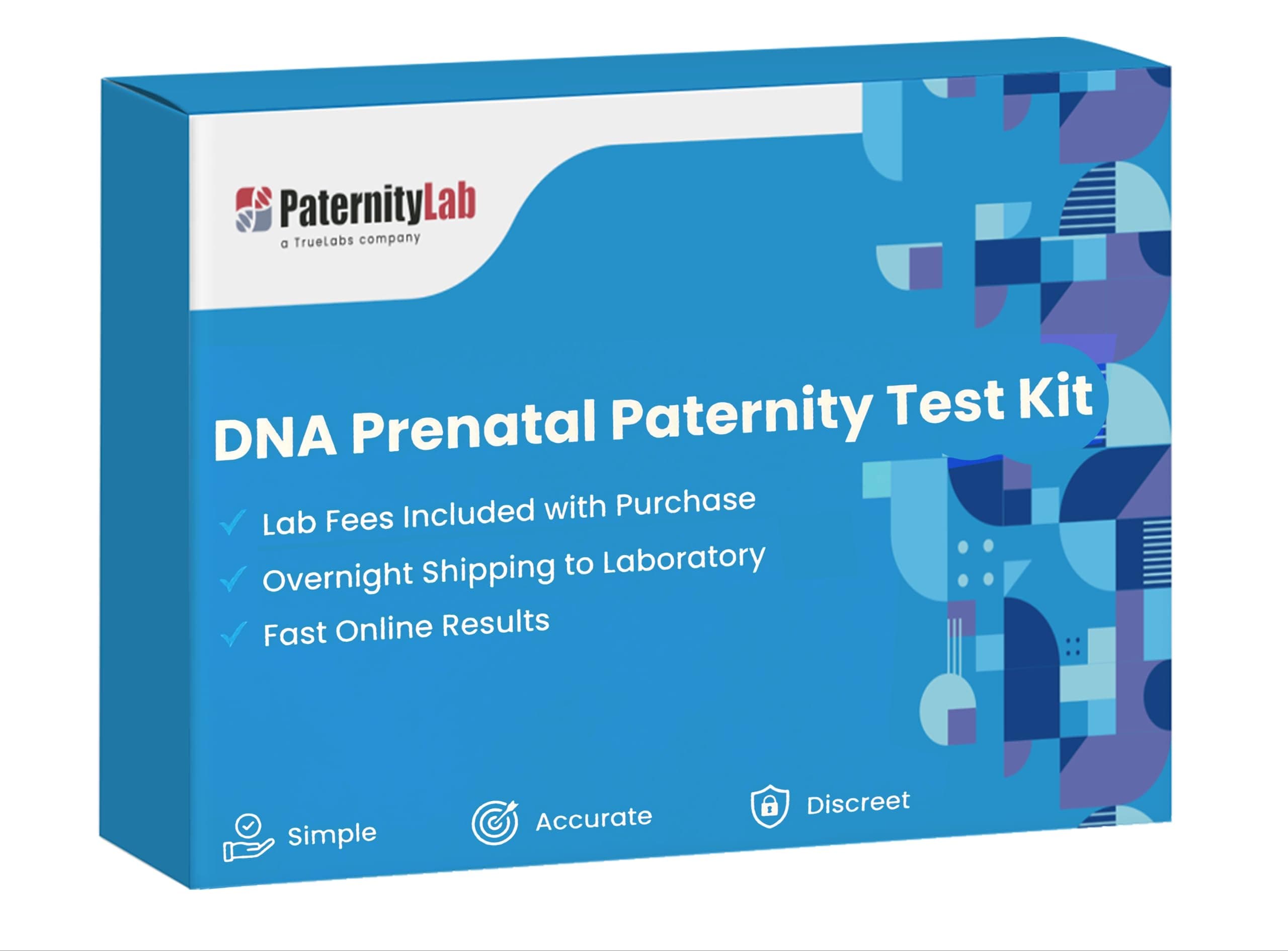 TrueLabs PaternityLab Prueba Prenatal de ADN - Honorarios de laboratorio y envío incluidos - Resultados en 5-7 días hábiles - Kit de recolección para madre y supuesto padre
