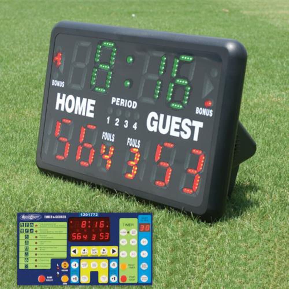 SSG Indoor/Outdoor Tabletop Scoreboard Pizarra de mesa con control remoto, LED ajustable 1240580