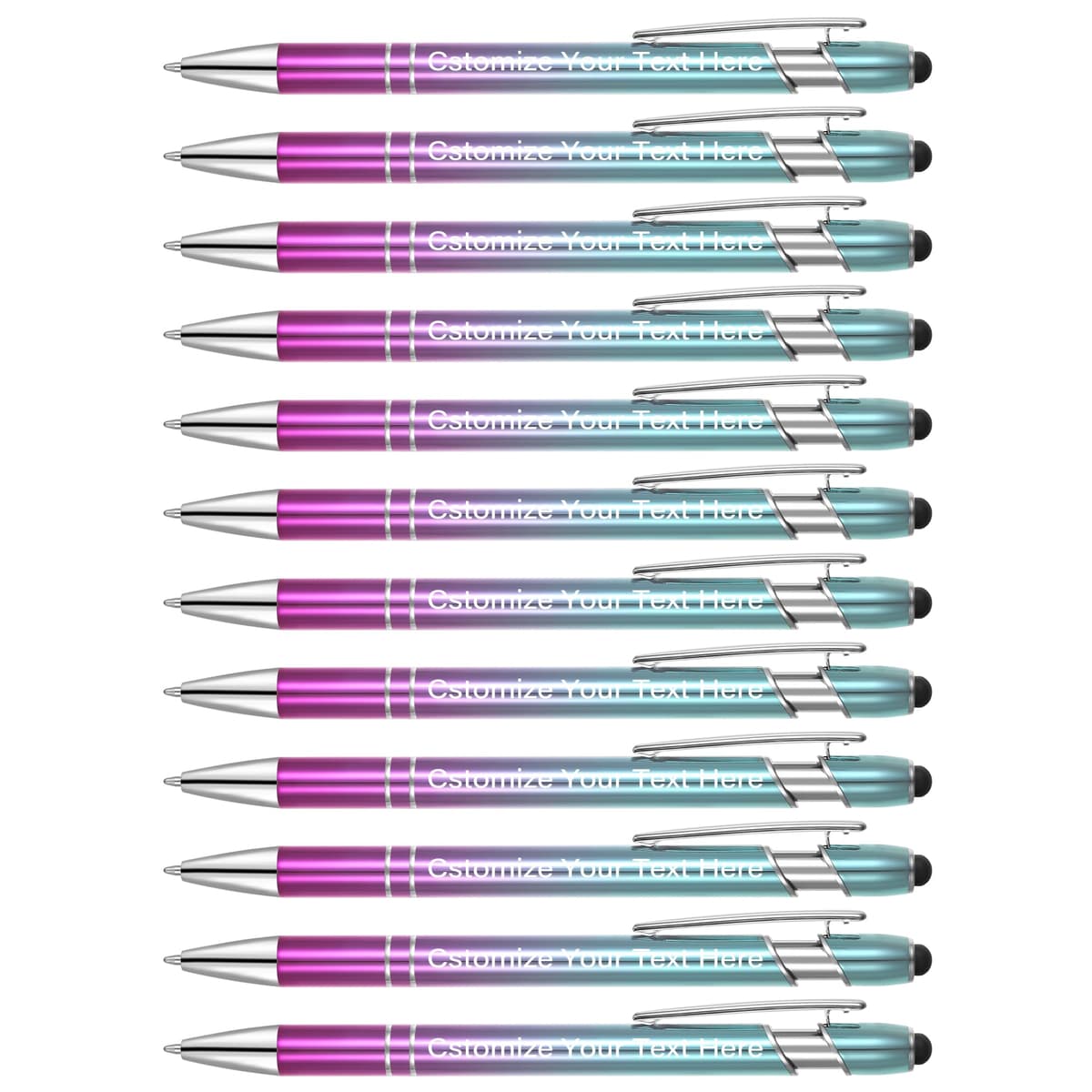 Kingluu Pack personalizado hasta 400 lapiceras con stylus - Blue-Purple YZBDZ0003