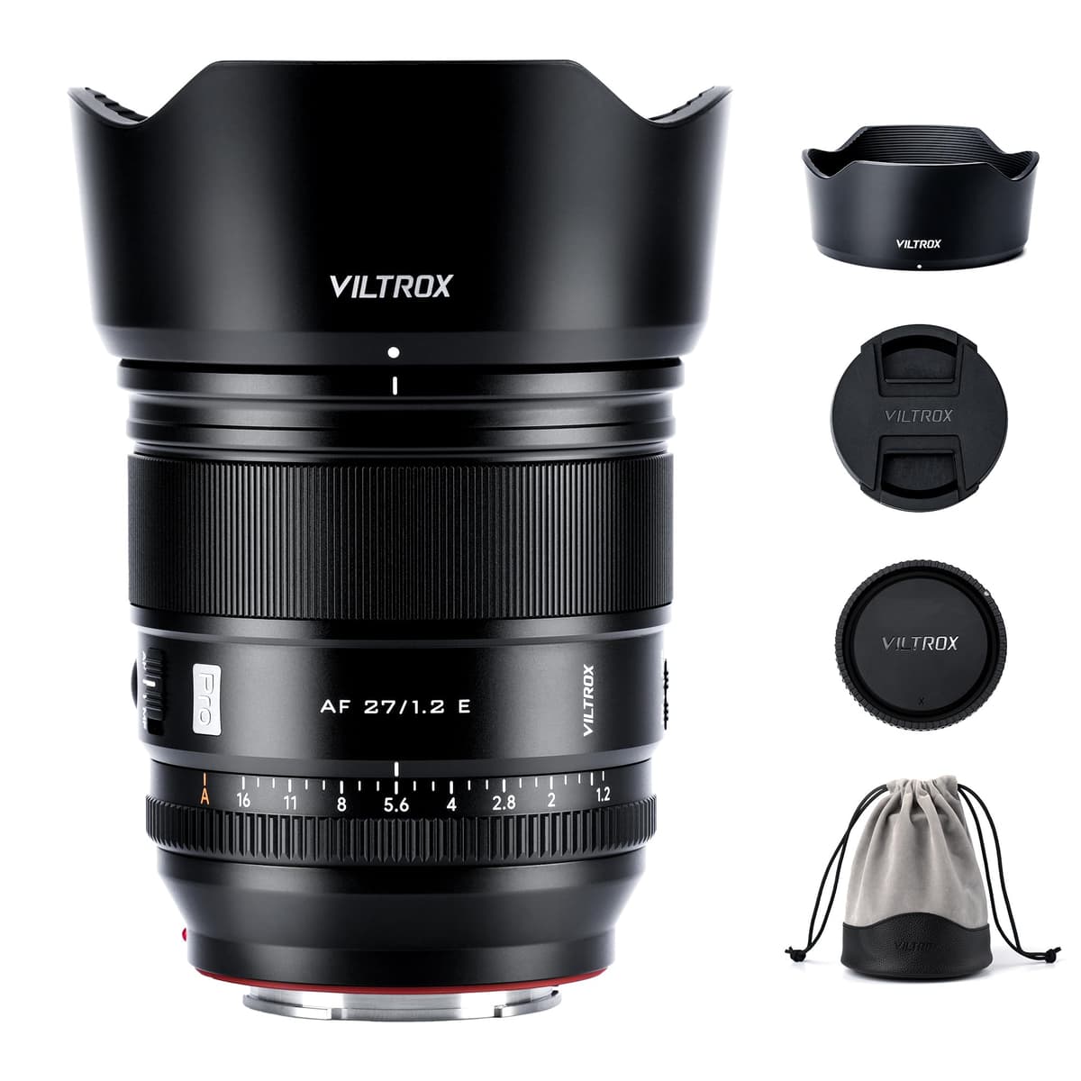 VILTROX 27 mm f/1.2 para montura E de Sony, objetivo prime AF PRO 27 mm f/1.2 con enfoque automático para cámaras sin espejo Sony E (a7R, a7IV, a7RIII, a7RIV, a7RV, A1, FX3, ZVE1, A7CII, a6000, a6400, a6600, a6700, ZV-E10, FX30) WY-27mm F1.2 E