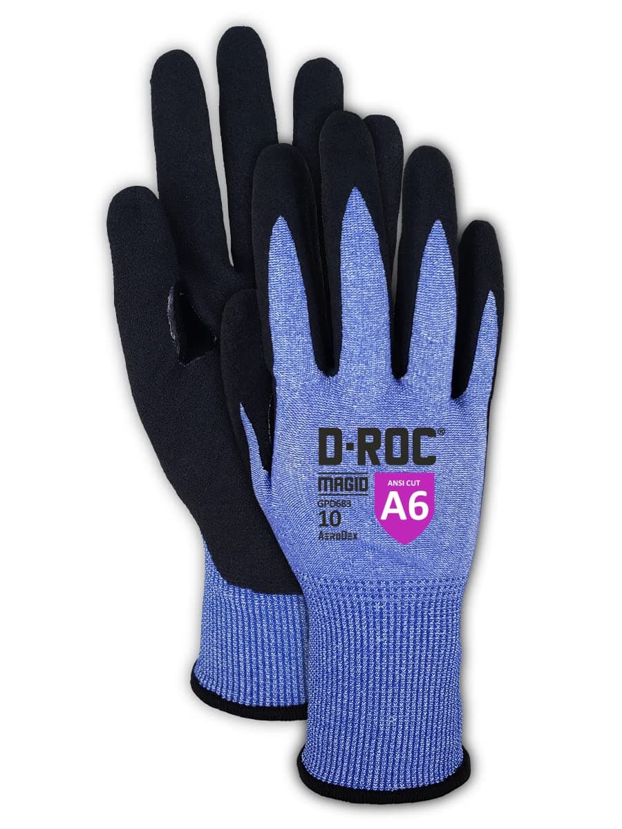 MAGID D-ROC GPD683 AeroDex Guante VersaTek Grip A6, 72 pares, Talla 7/Small GPD6837