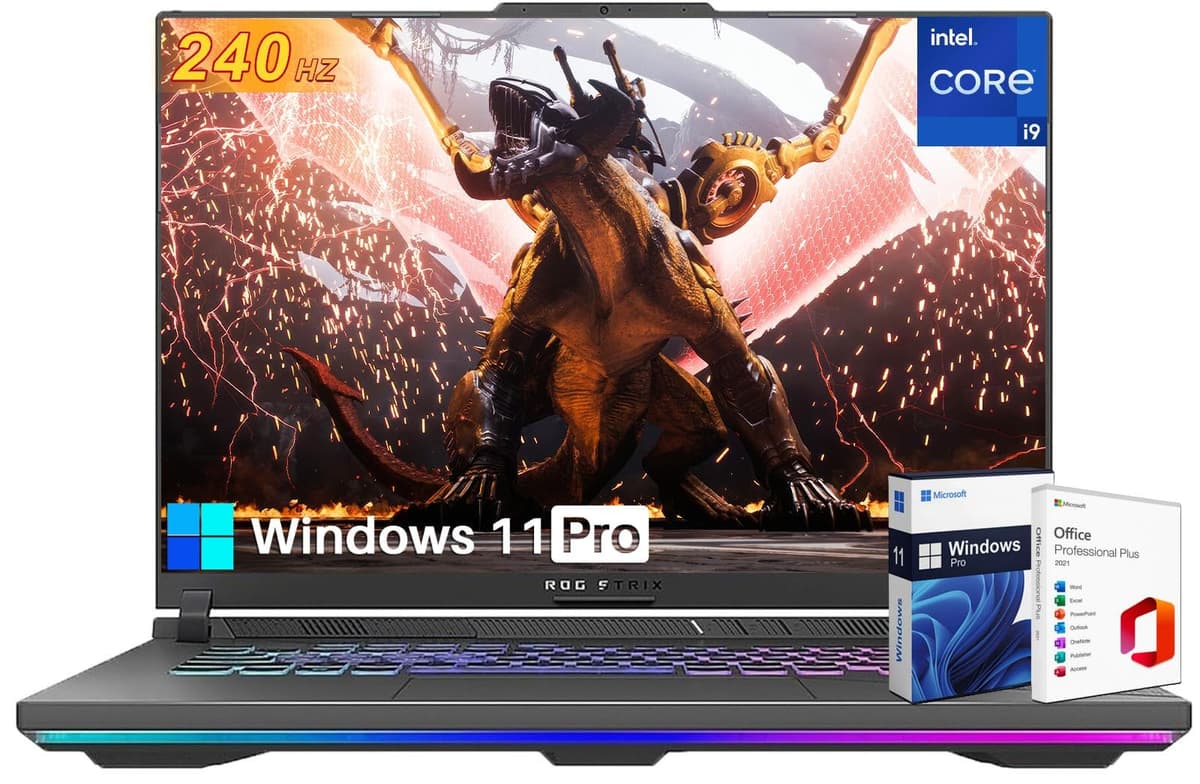 ASUS ROG Strix G16 16" QHD+ 240Hz, Intel i9-14900HX, RTX 4060, 64GB DDR5, 2TB SSD, Win11 Pro 90NR0II5-M00080