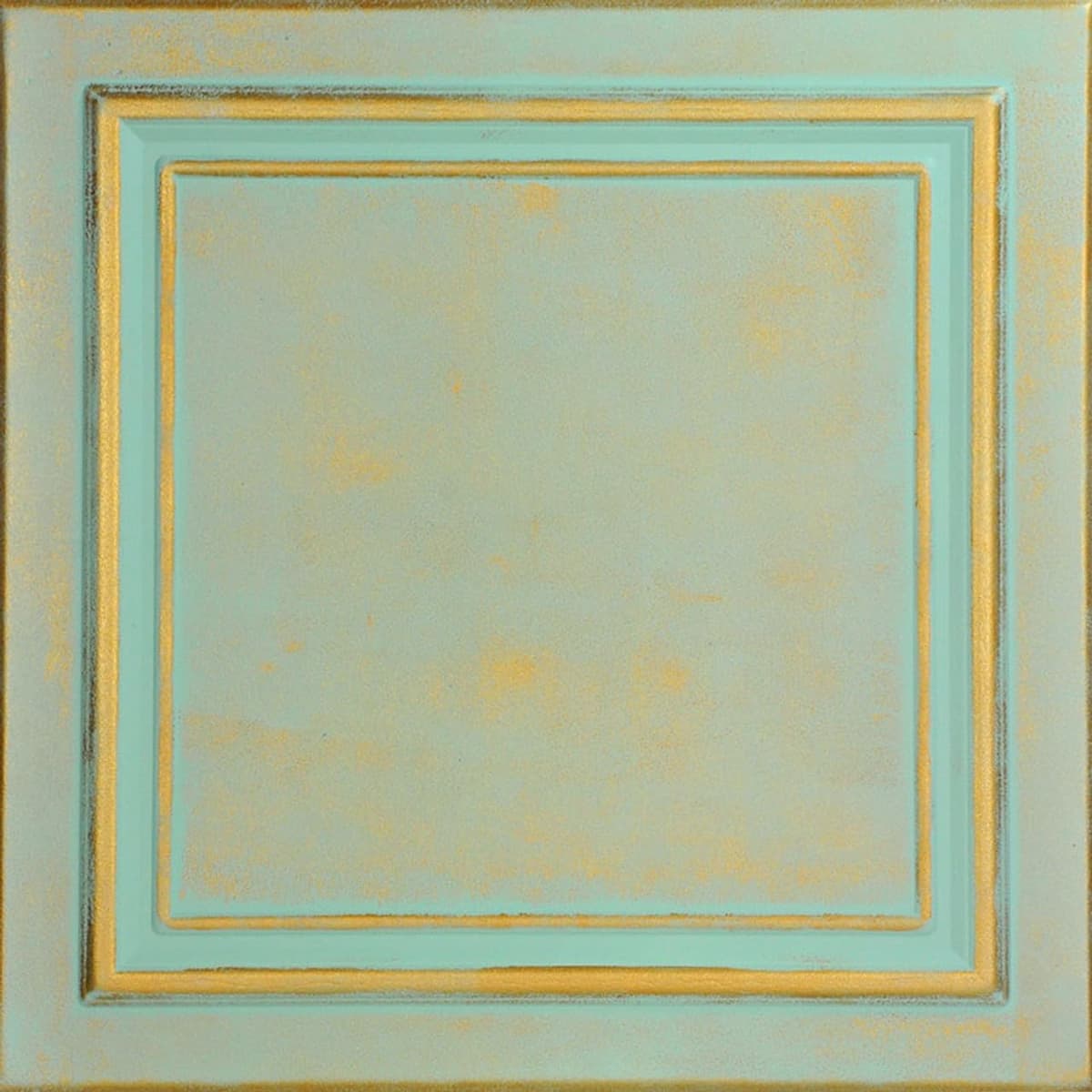 À LA MAISON CEILINGS R24 Line Art | Placas de techo de espuma autoadhesivas (Pack 96, Gold Moss) R24gm-96