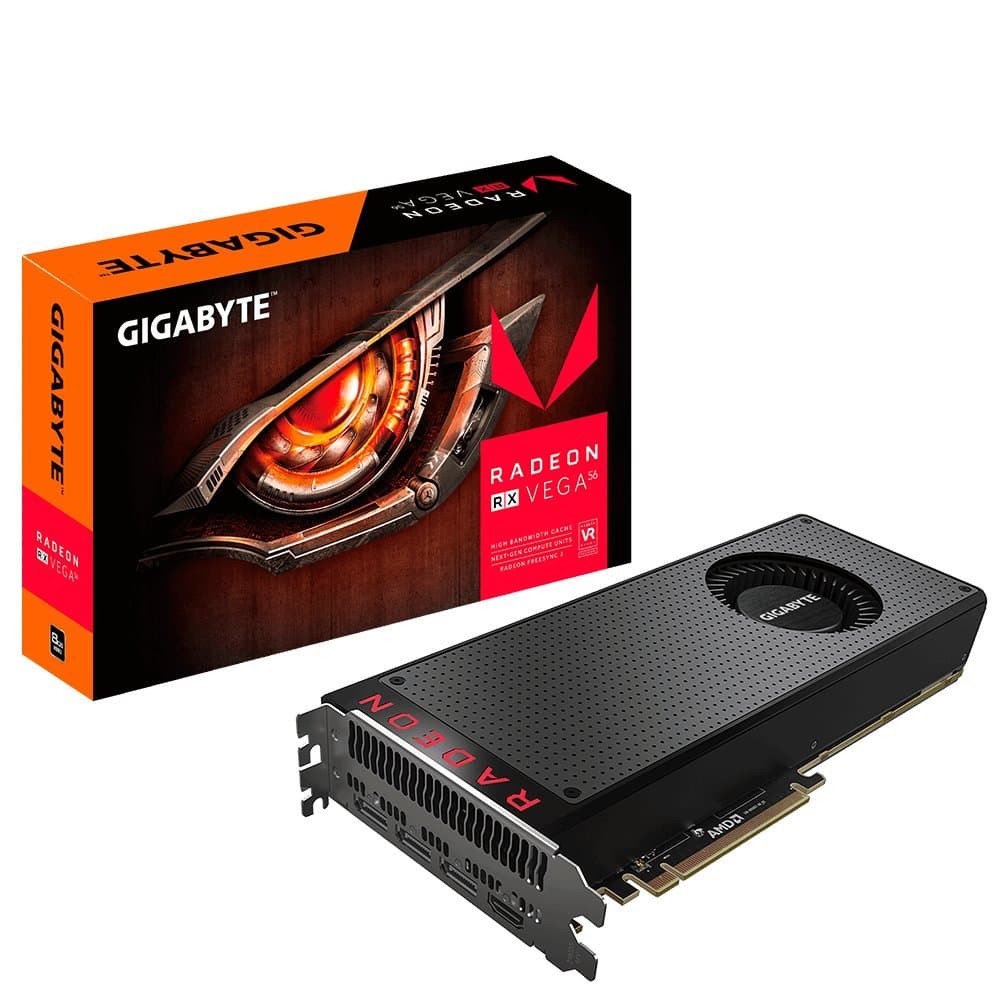 GIGABYTE Tarjeta Gráfica Radeon RX Vega 56 8G GV-RXVEGA56-8GD-B