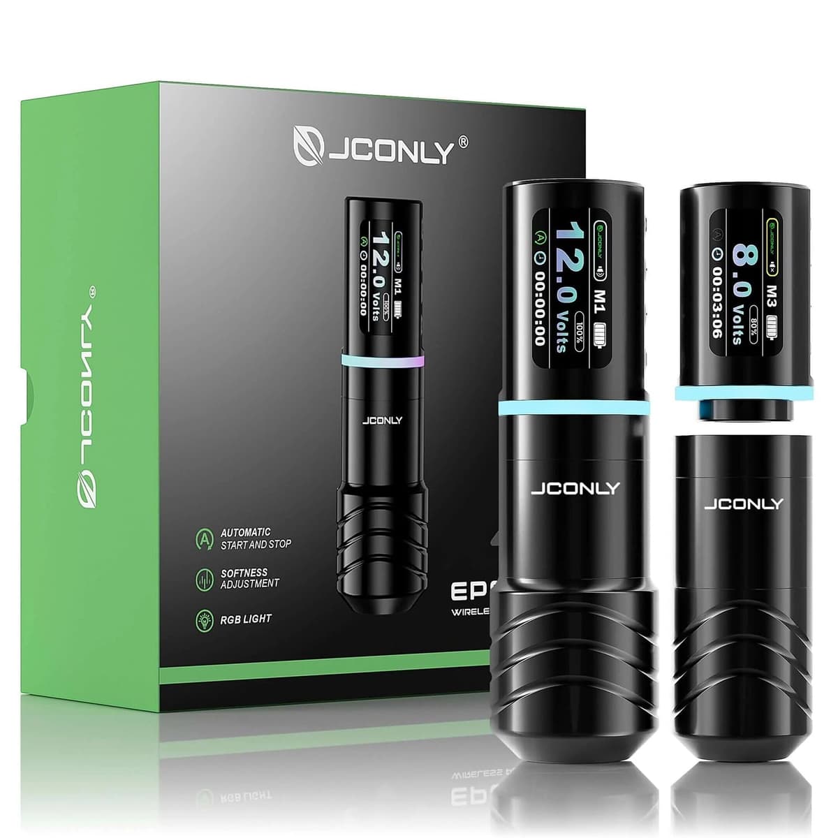 JCONLY Epoch R4 máquina de tatuar inalámbrica - batería rotatoria 1800mAh, pantalla LED táctil (5.0mm) JC-R4-C