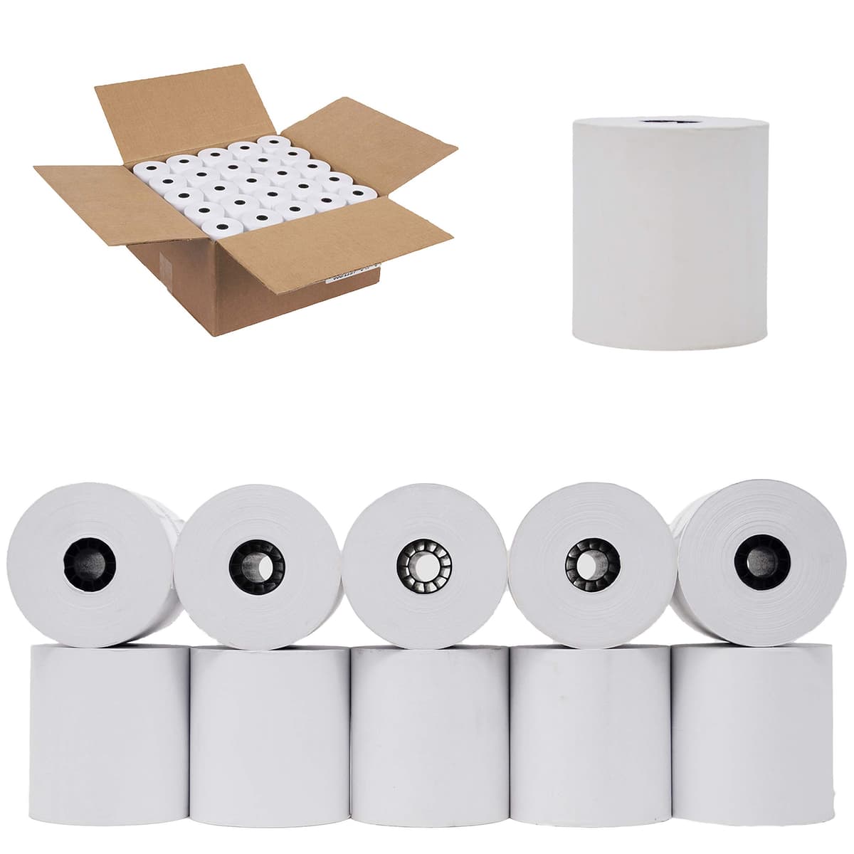 BuyRegisterRolls Rollos papel térmico 3" x 150' 1-ply bond - Paquete de 1000 rolls