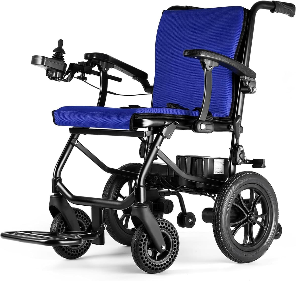Zurcheel 30lb Lightweight Foldable Electric Wheelchair - Blue SZ-D3B-Blue-GAL-weixiu1