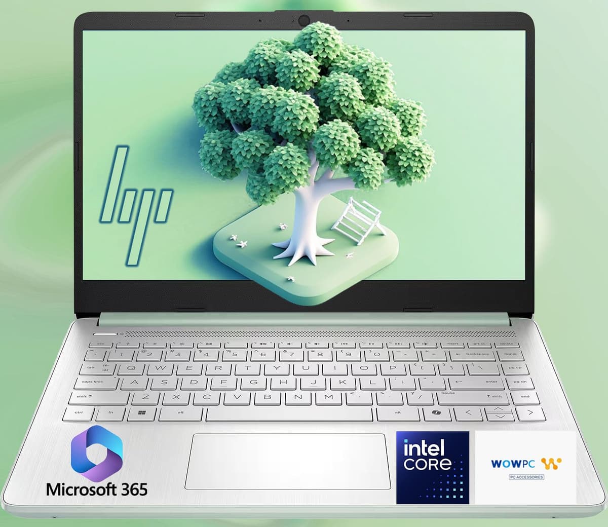 HP Ultrabook 14 • Procesador Intel • 32 GB RAM • 1, 1 TB de almacenamiento (128 GB SSD + 1 TB en OneDrive) • Hasta 12 horas de batería • Windows 11 Home • con USB de recuperación WOWPC