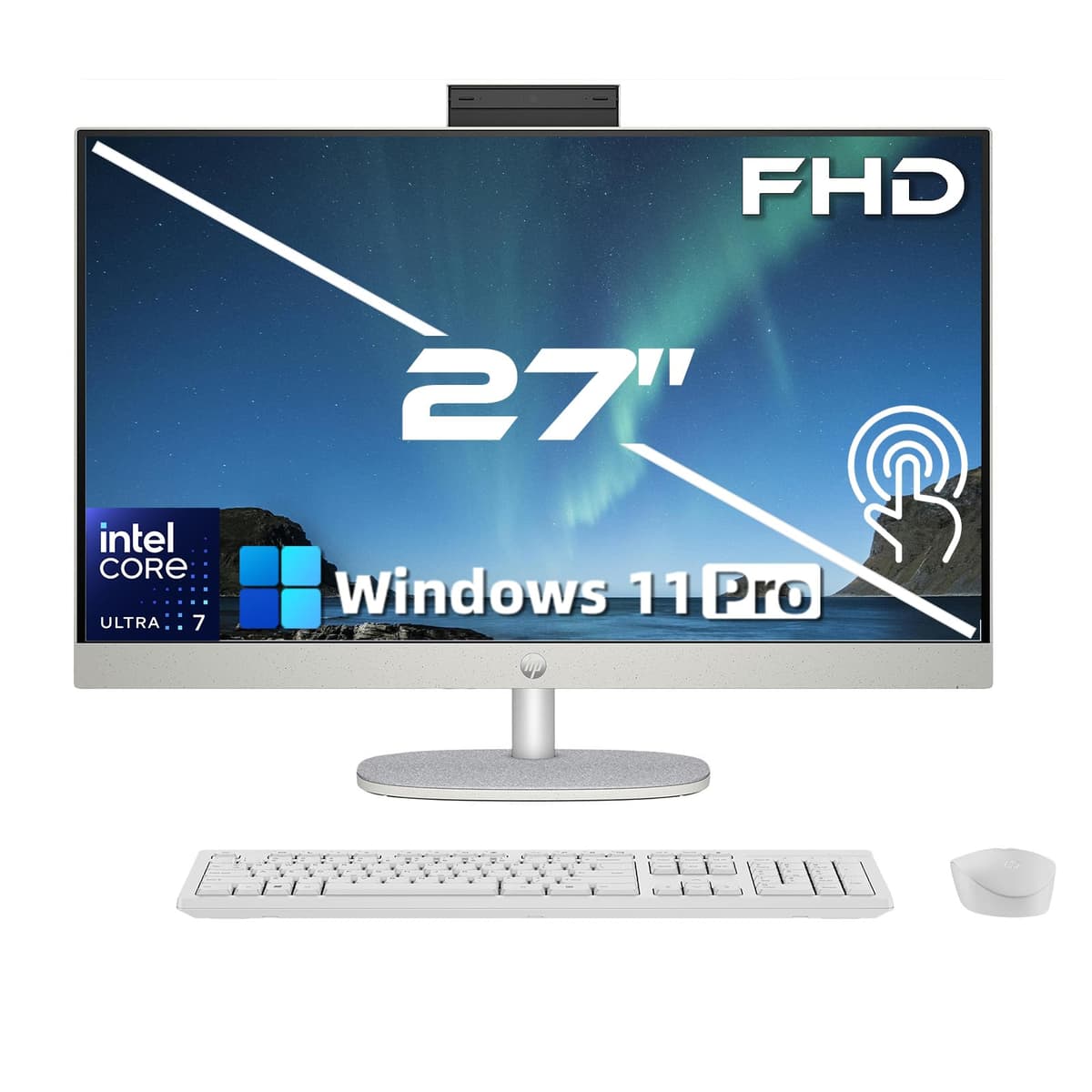 HP 27" FHD Touchscreen All-in-One, Intel Ultra 7 155U, 64 GB RAM, 2 TB SSD, Windows 11 Pro HP 27 All-In-One Desktop