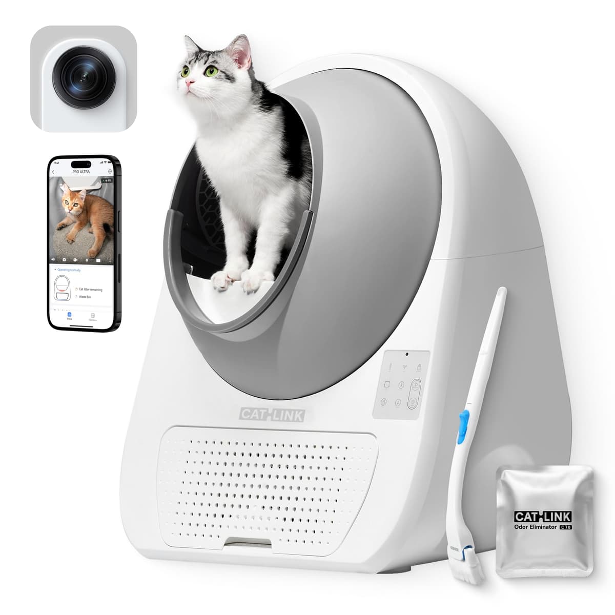 CATLINK 2025 Nueva Caja de Arena Autolimpiante Ultra con Cámara AI CL-CG-01