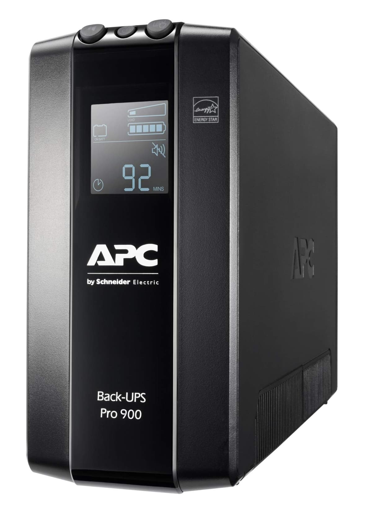 APC de Schneider Electric Back-UPS Pro - BR900MI - UPS 900VA (6 salidas IEC, interfaz LCD, protección de línea de datos de 1 Gb)