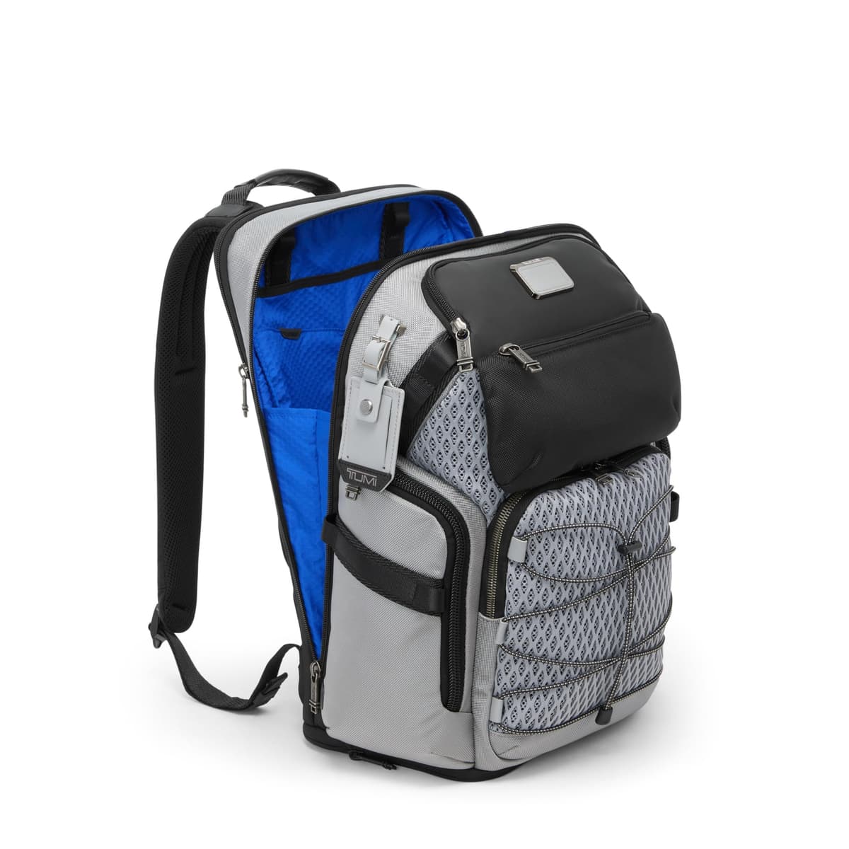 TUMI - Mochila Alpha Bravo Nomadic - Maletín de mano resistente para hombre - 18.8" x 15.0" x 9.0" - Para laptop hasta 15" - Malla gris perla 156494-A755