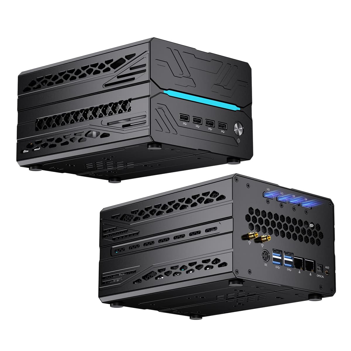Kinupute Mini Gaming PC i9-14900F, 64GB DDR5, 2TB PCIe4.0, RTX4060Ti 8GB, 4 Displays 8K