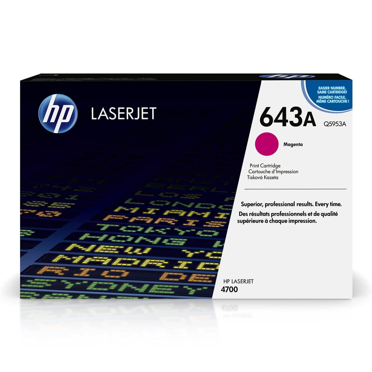 HP 643A Cartucho de Toner Magenta para Color LaserJet 4700 Series (Q5953A)