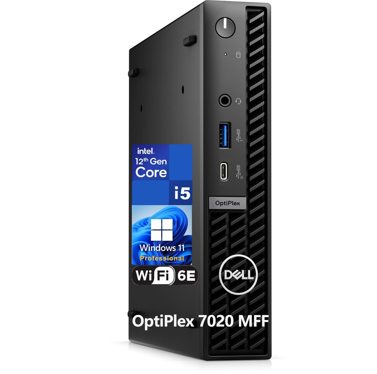 Dell OptiPlex 7020 MFF Mini Desktop, Intel Core i5-12500T 12ª Gen, 64GB DDR5, 4TB PCIe SSD, Wi-Fi 6E, Windows 11 Pro