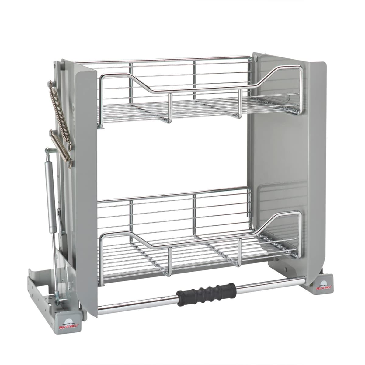 Rev-A-Shelf 24" Estante extraíble de doble nivel para gabinetes altos, cromo 5PD-24CRN