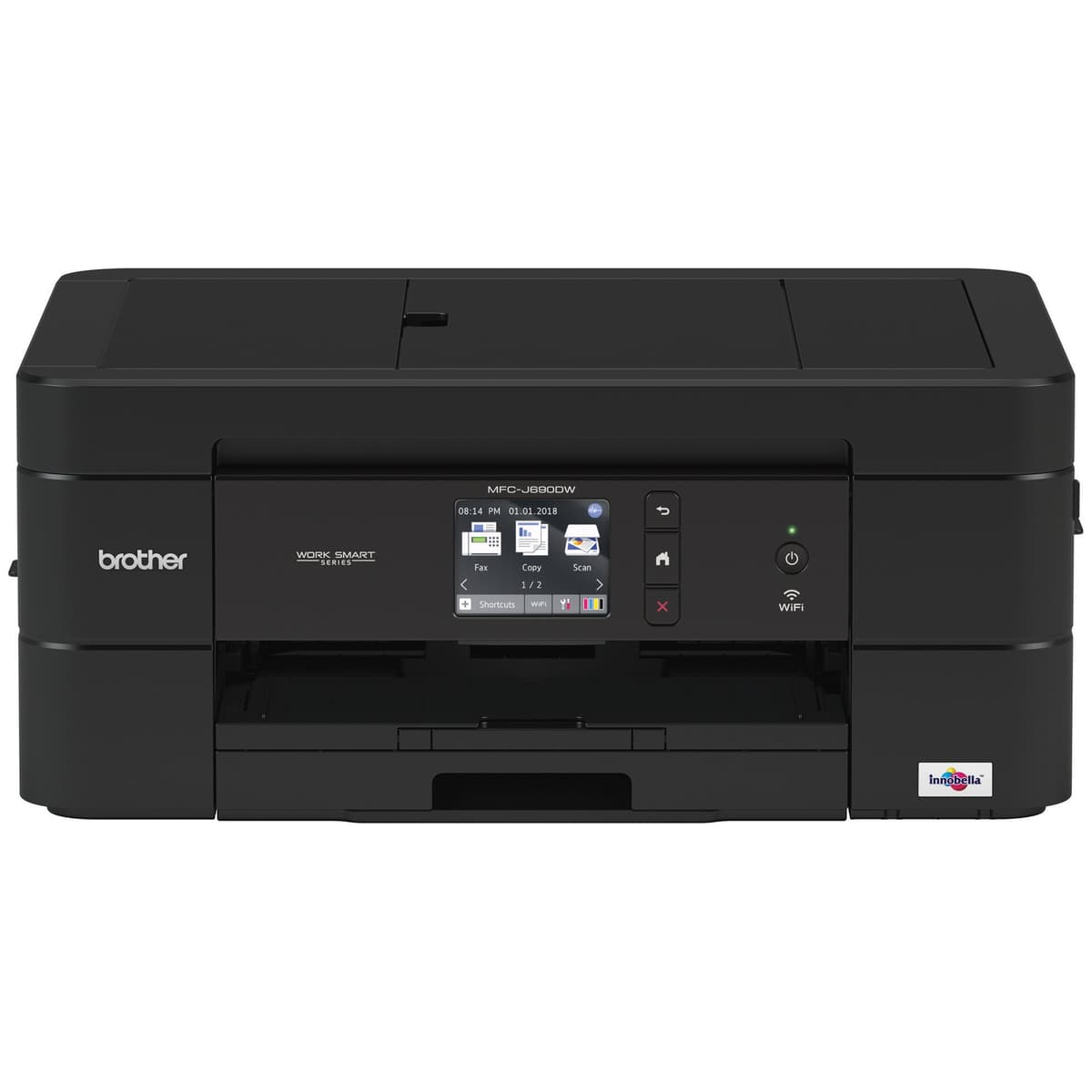 Brother Impresora todo en uno inalámbrica de inyección de tinta, MFC-J690DW, Impresora multifunción a color, Impresión dúplex, Impresión móvil, Compatible con reposición automática Amazon Dash