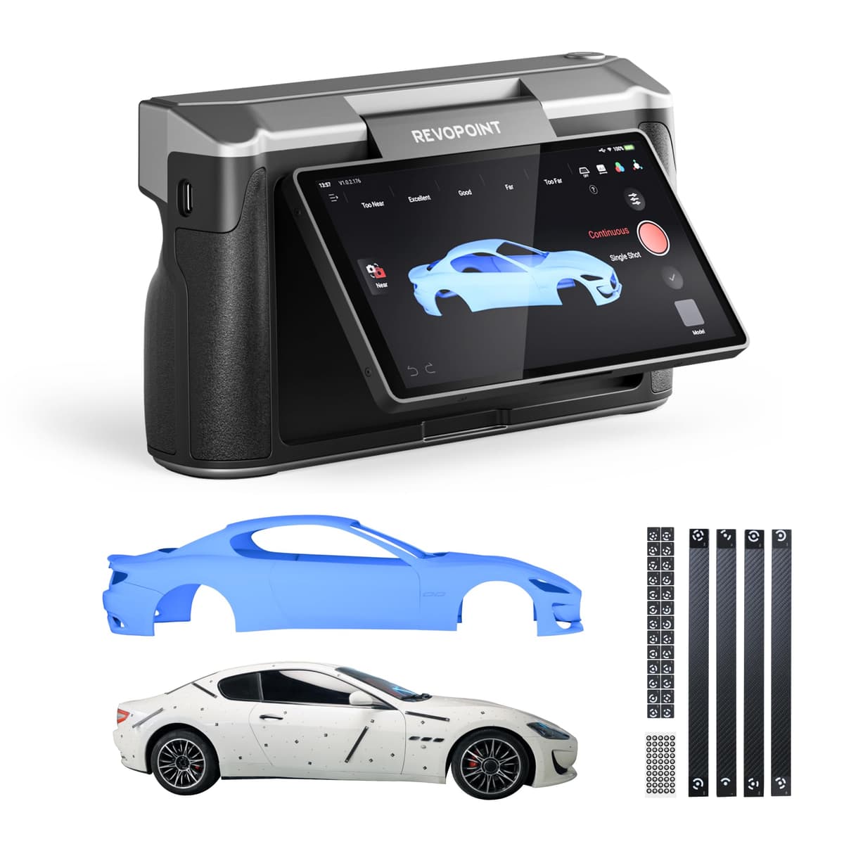 Revopoint MIRACO Plus Escáner 3D portátil con kit fotogramétrico y pantalla AMOLED