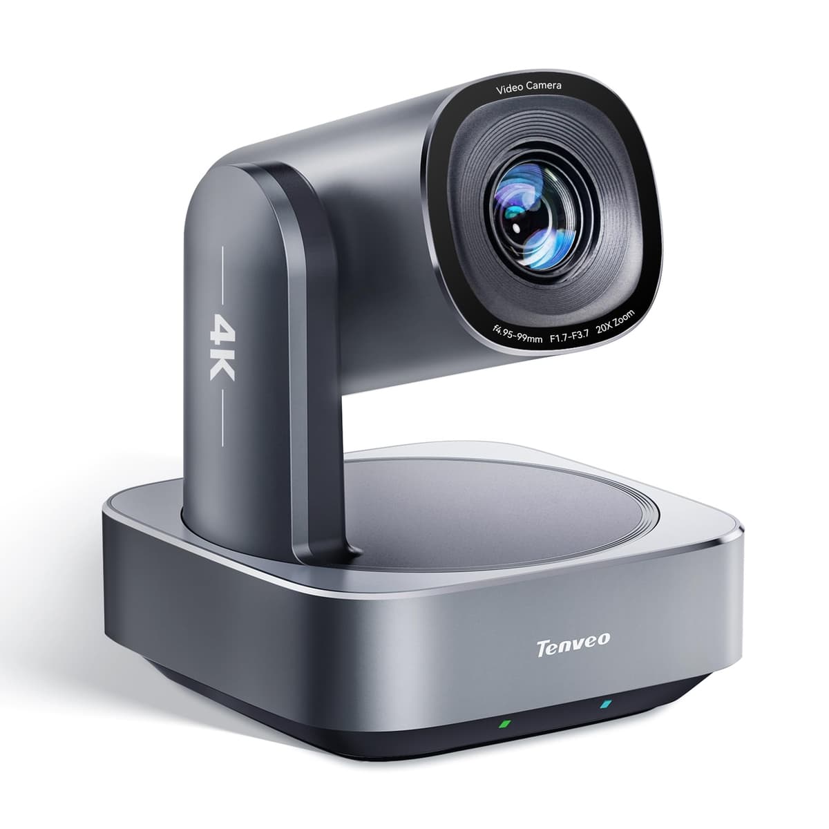 Tenveo Cámara PTZ 4K con IA Seguimiento Automático de Humanos y Rostros Zoom Óptico 20X + Digital 8X USB3.0/HDMI/LAN PoE Cámara IP para Transmisión en Vivo en Iglesia, Eventos, Conferencias, YouTube, OBS VL20U-4K