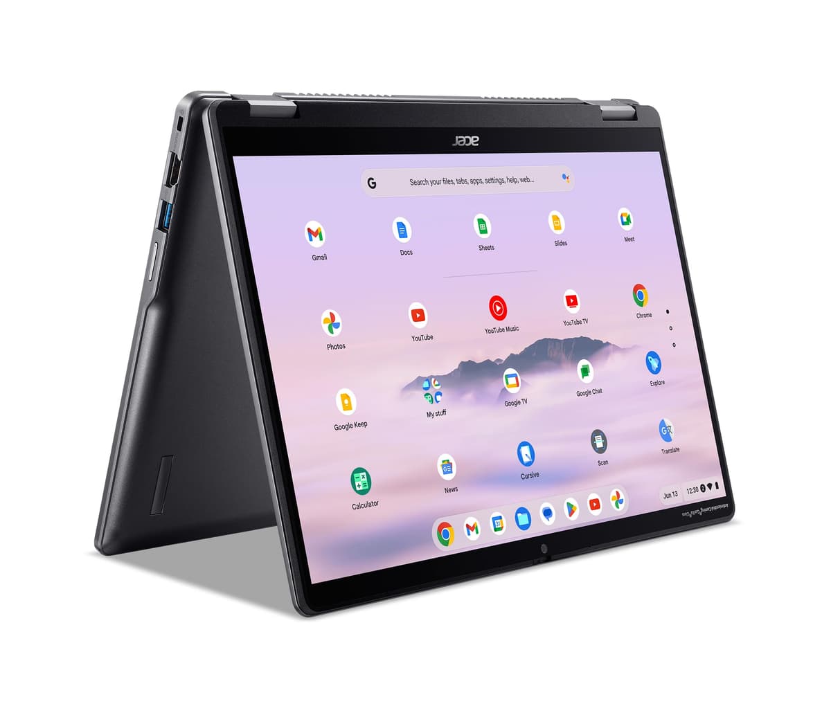 acer Chromebook Plus Spin 514 portátil con Google AI - pantalla táctil IPS WUXGA 14" 1920x1200 Intel Core 5 120U 8GB LPDDR5X 256GB SSD WiFi 6E cámara FHD Chrome OS CP514-4HN-58BV NX.KWBAA.001