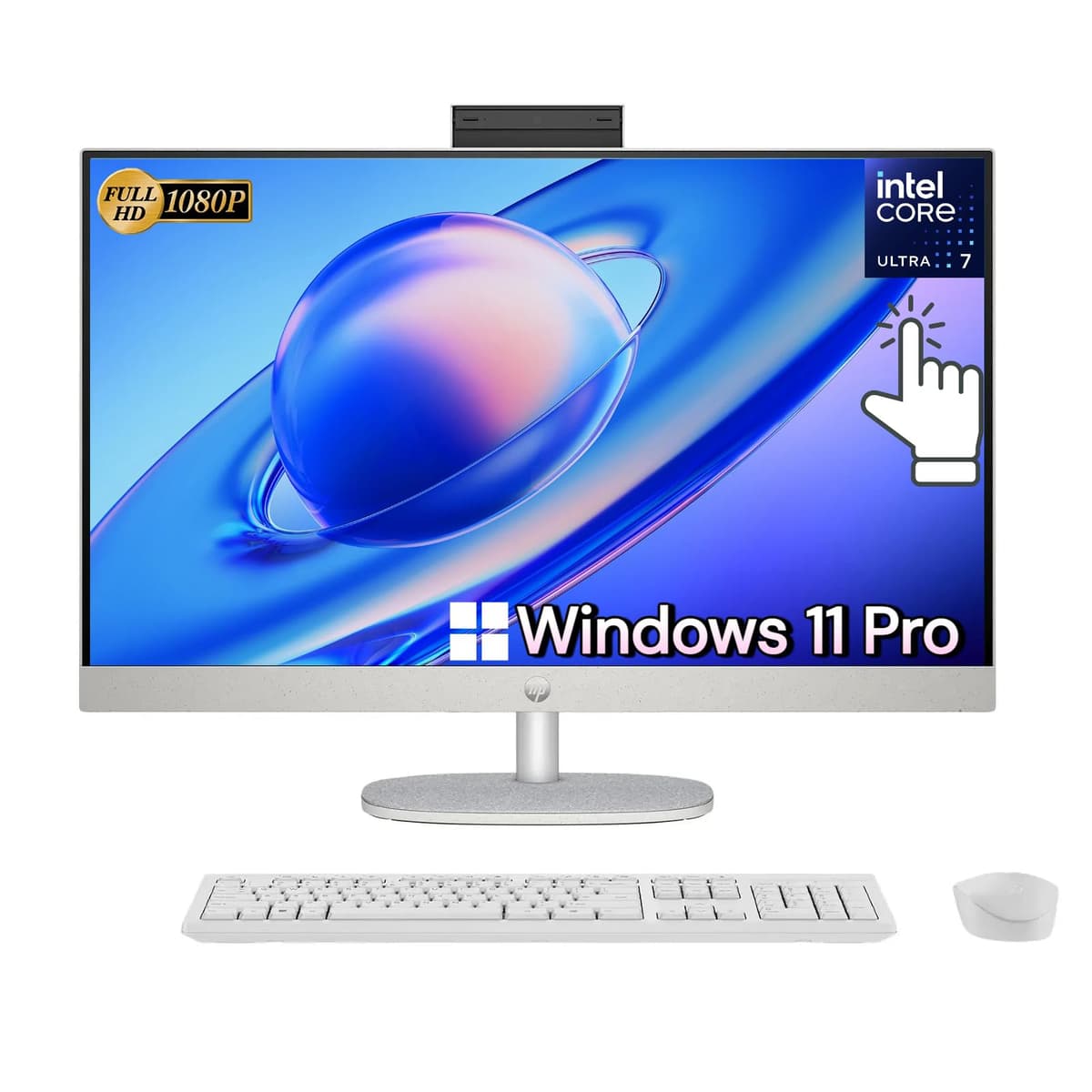 HP All-in-One 27" Touchscreen con Intel Ultra 7-155U, Windows 11 Pro, ajustable (64GB RAM, 4TB SSD)